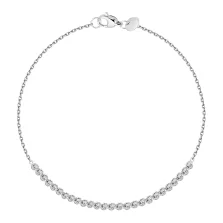 Браслет с бриллиантами из белого золота якорного плетения - 1644889