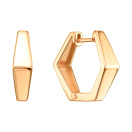Сережки-кольца из красного золота - 964465