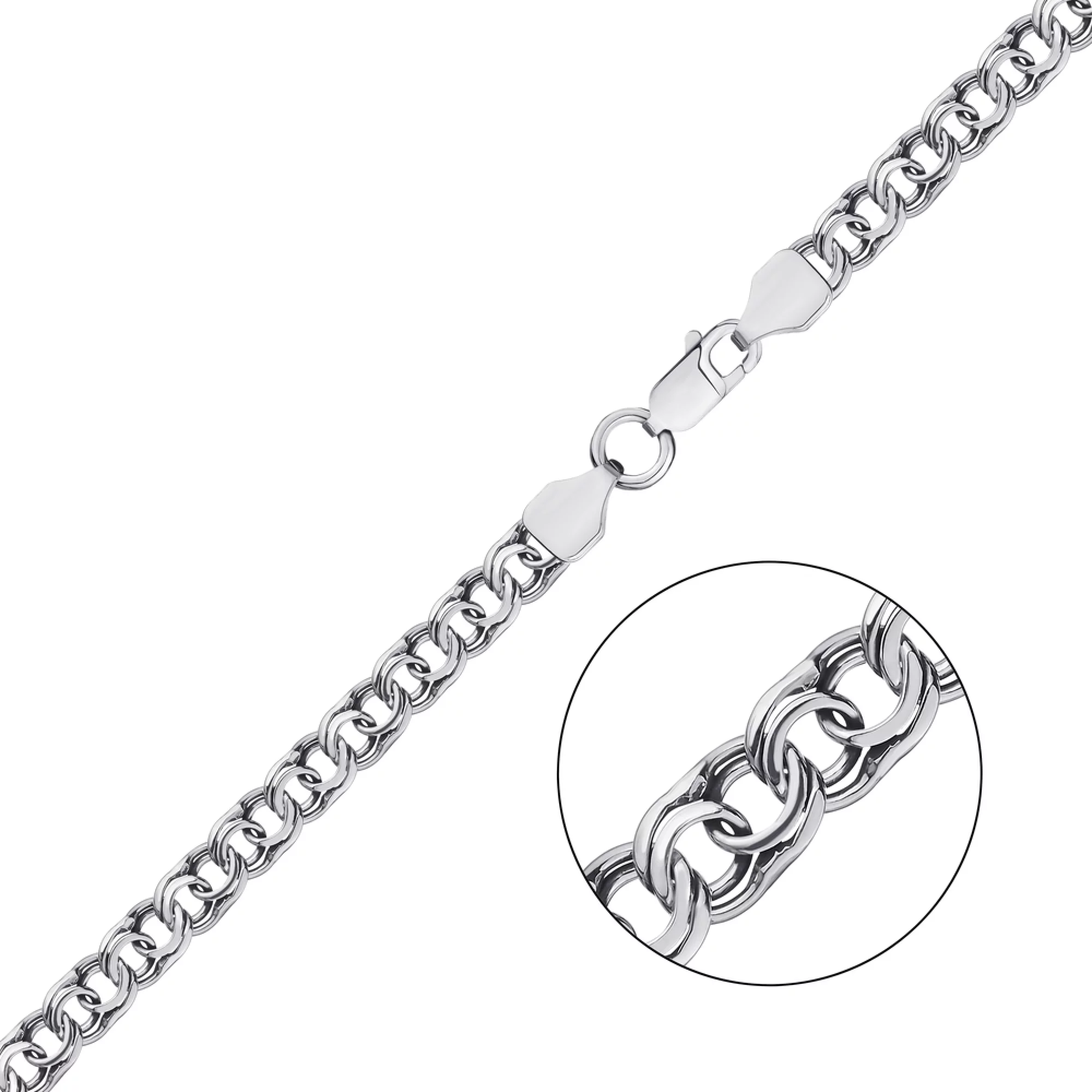 Цепочка серебряная с чернением плетение бисмарк - 1507512 – изображение 2