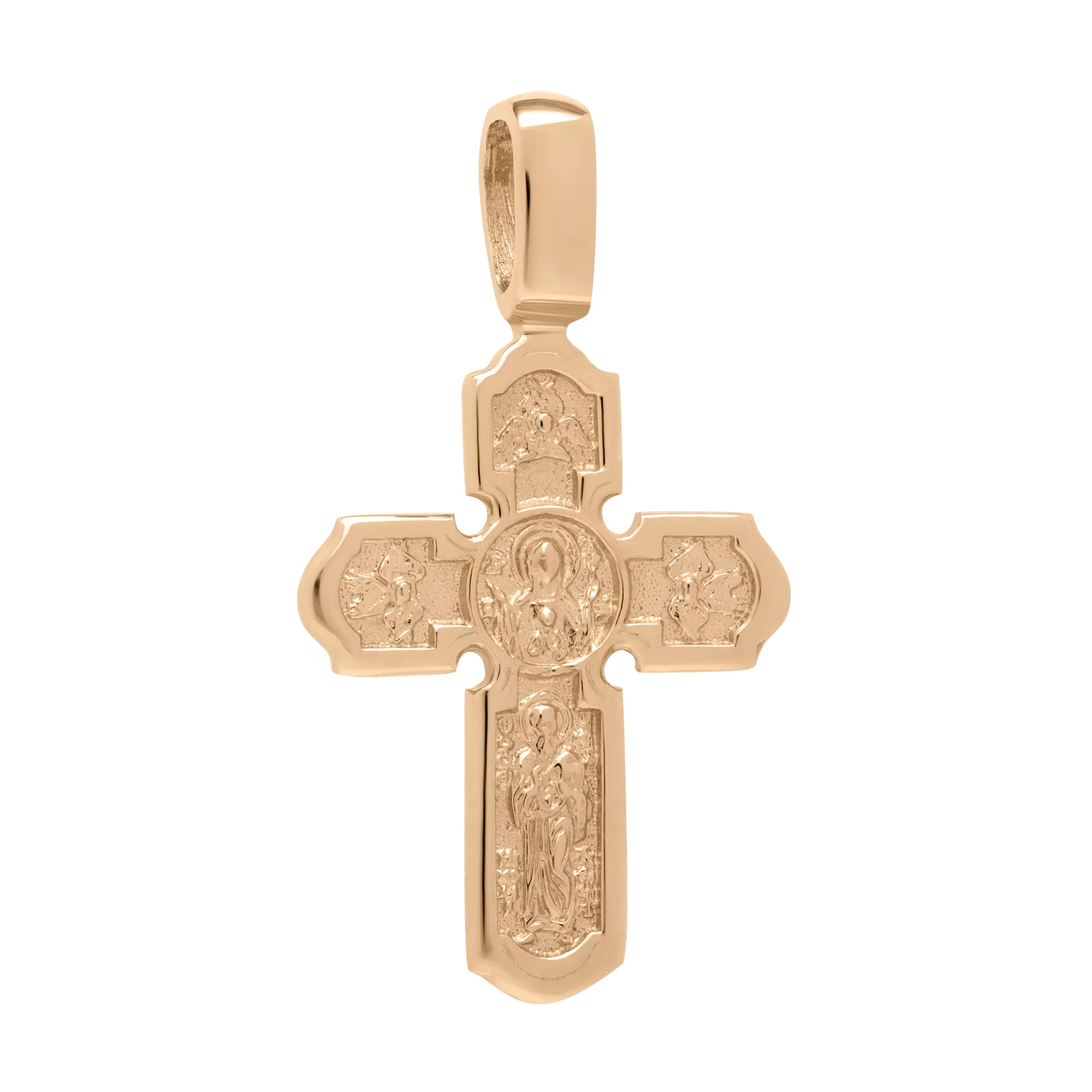 Хрест у червоному золоті "Ісус Христос" - 1703877 – зображення 2