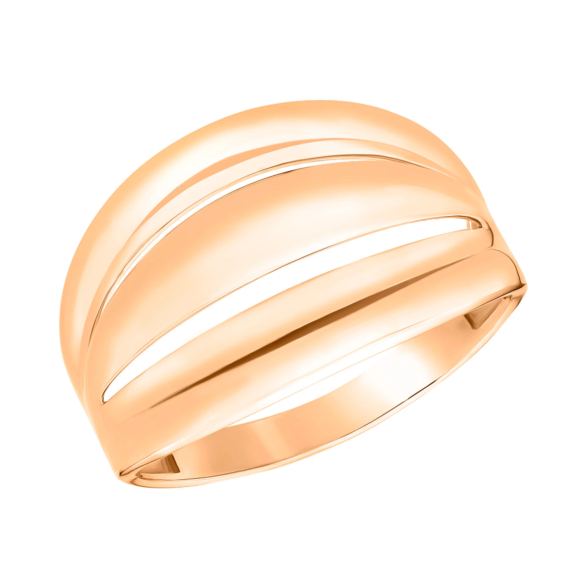Широкое кольцо из красного золота - 1514978 – изображение 1