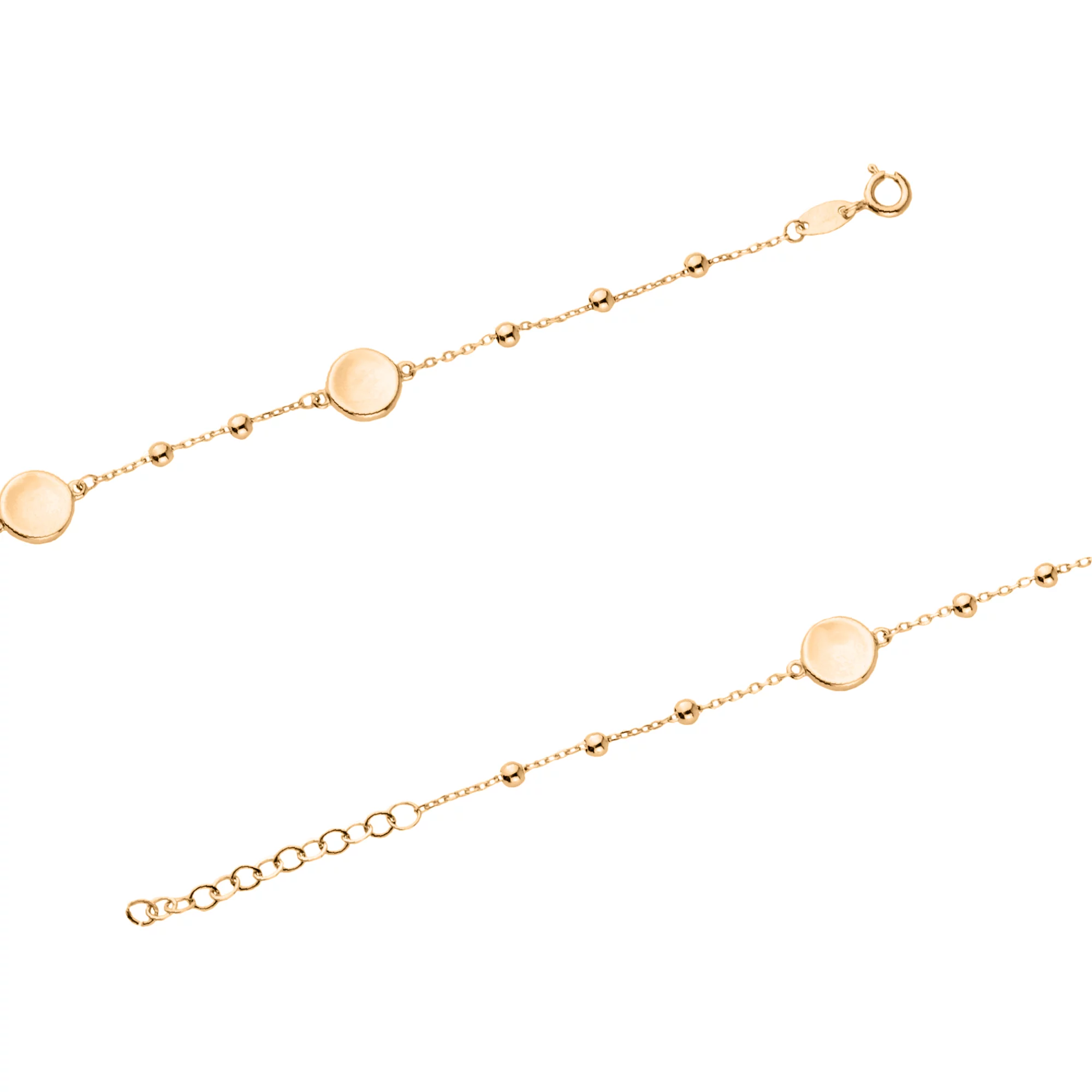 Золотой браслет с геометрией плетение якорь - 1641277 – изображение 1