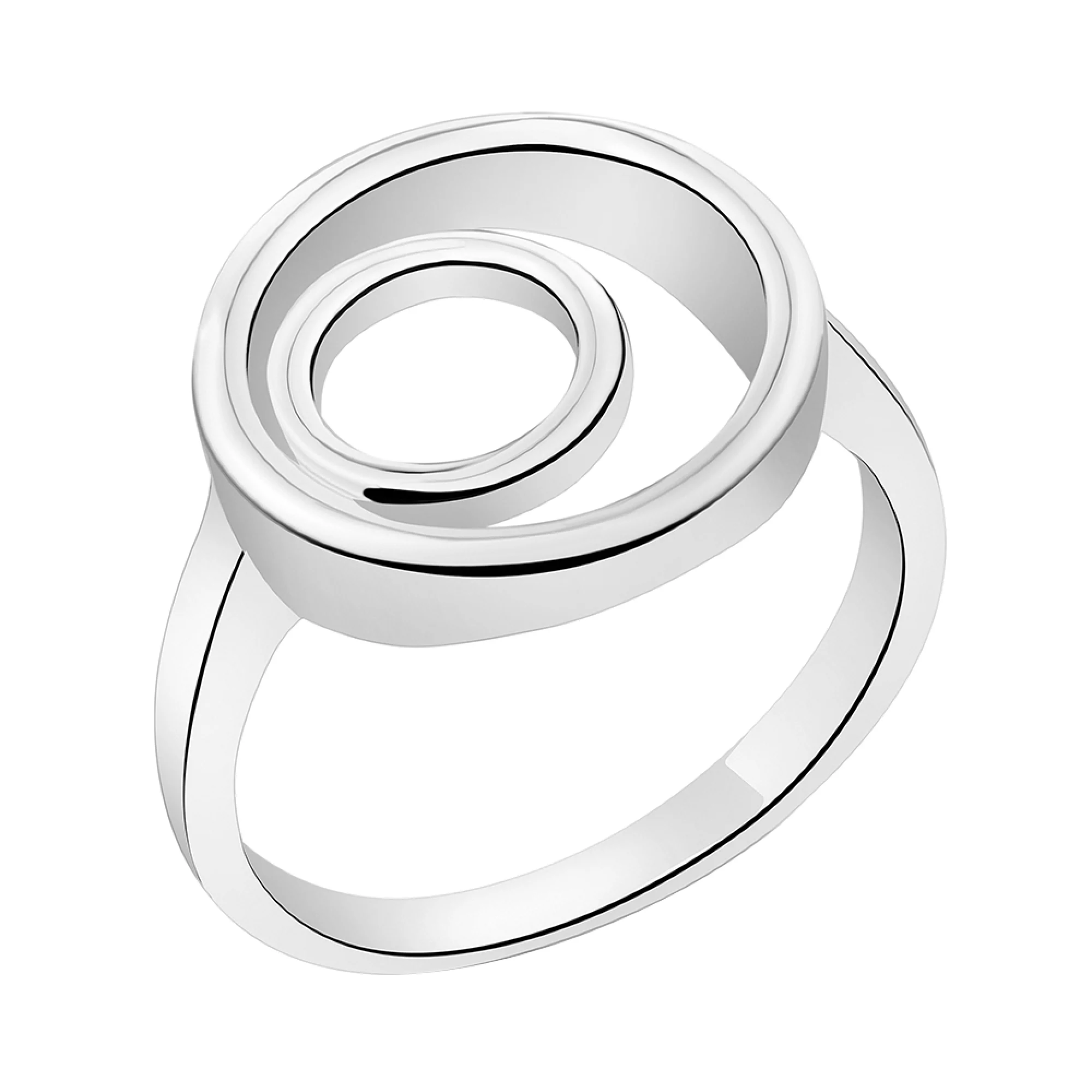 Кольцо серебряное в геометрическом стиле - 1514800 – изображение 1