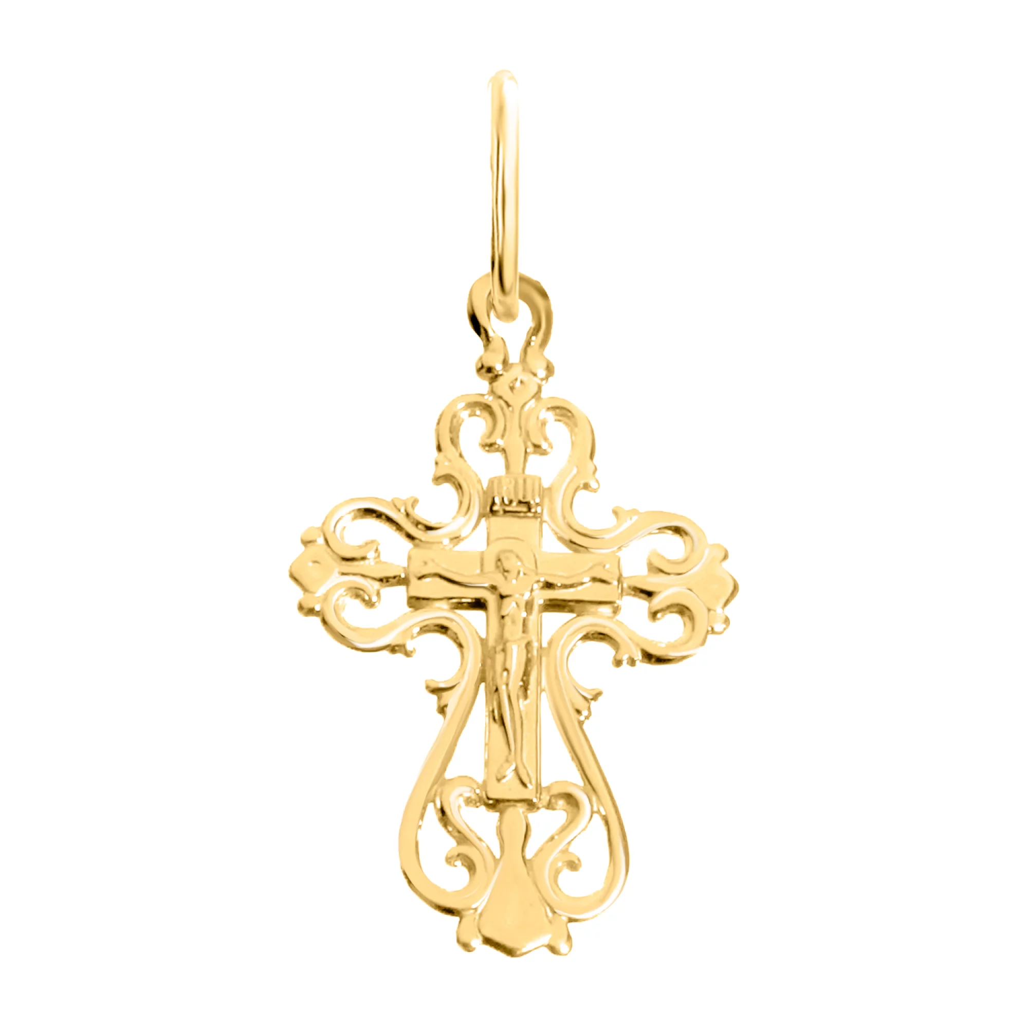 Крестик из лимонного золота - 963067 – изображение 1