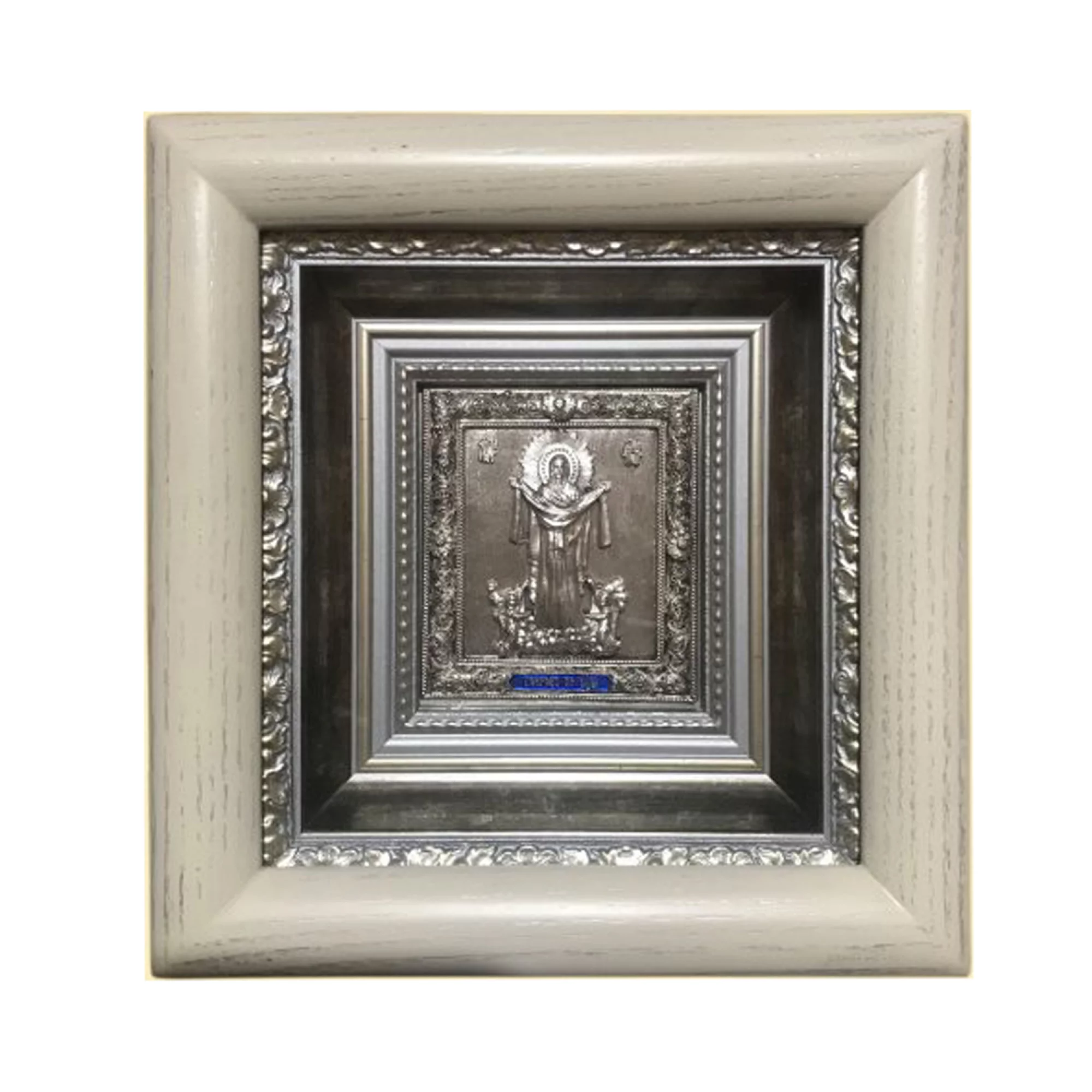Икона из серебра "Покров Пресвятой Богородицы" - 1573171 – изображение 1