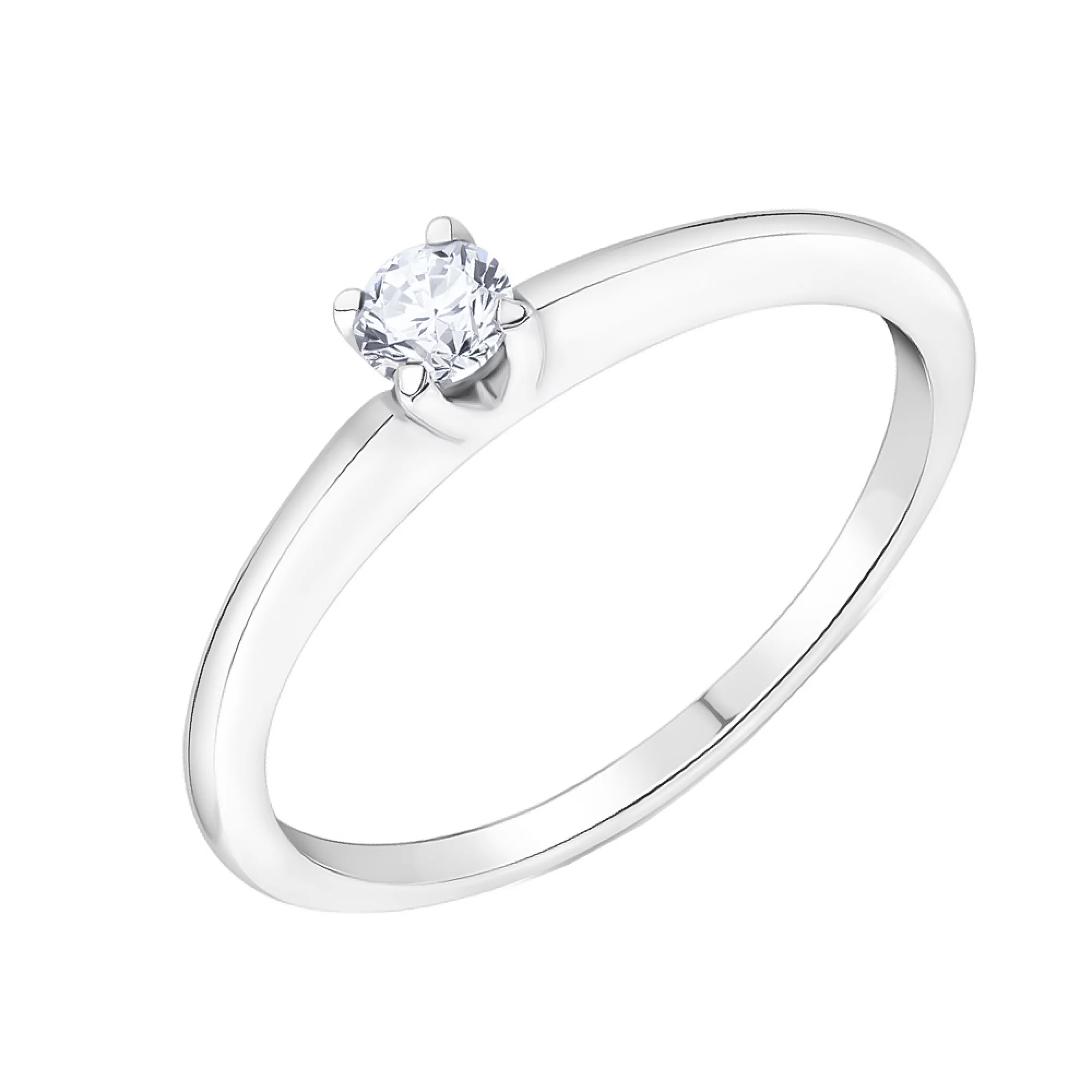 Кольцо золотое для помолвки с бриллиантом  - 1704443 – изображение 1