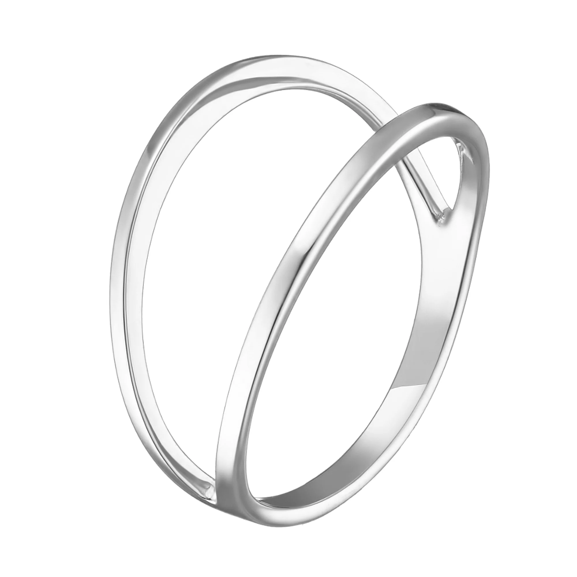 Двойное серебряное кольцо - 1542820 – изображение 1