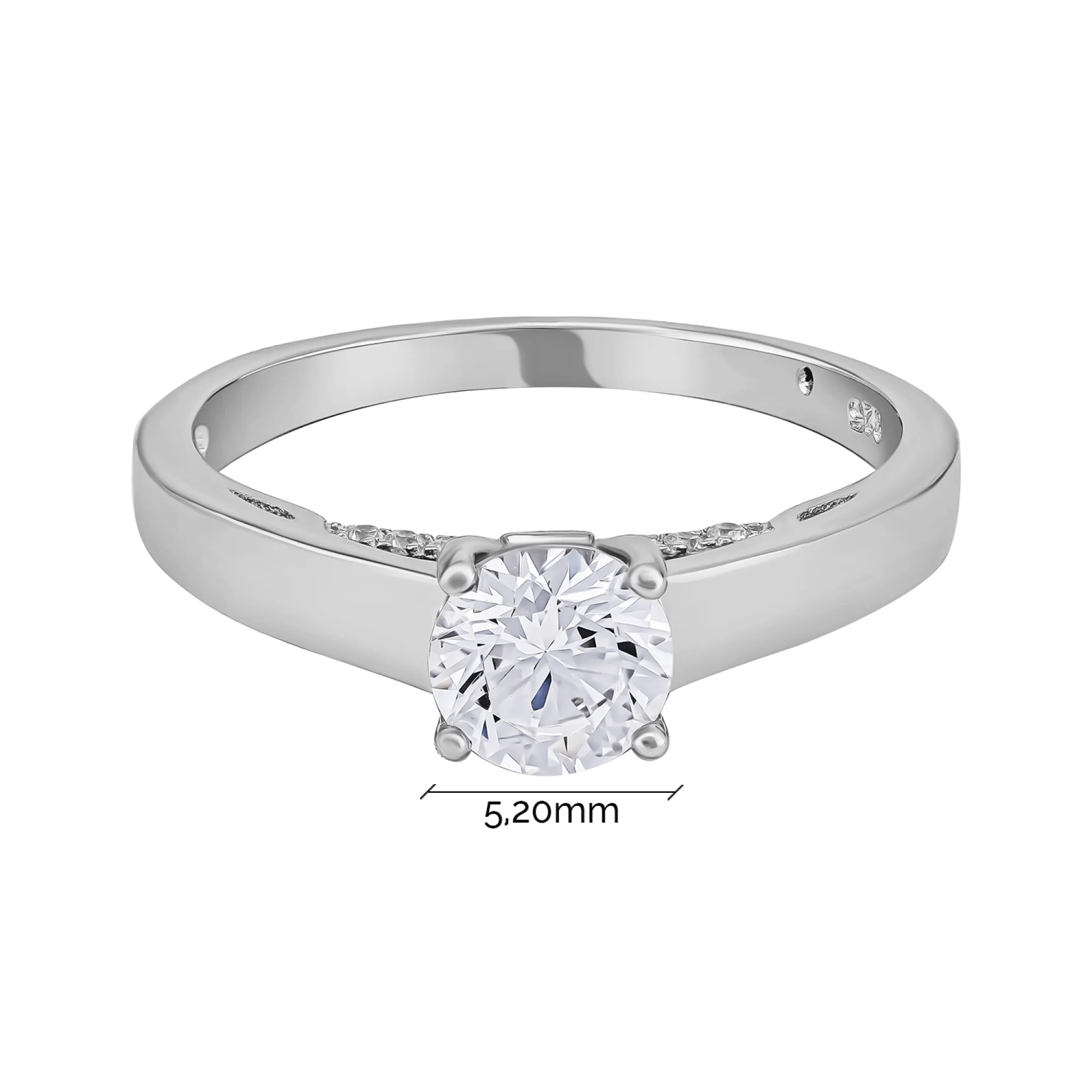 Серебряное кольцо с фианитами - 1968086 - 3