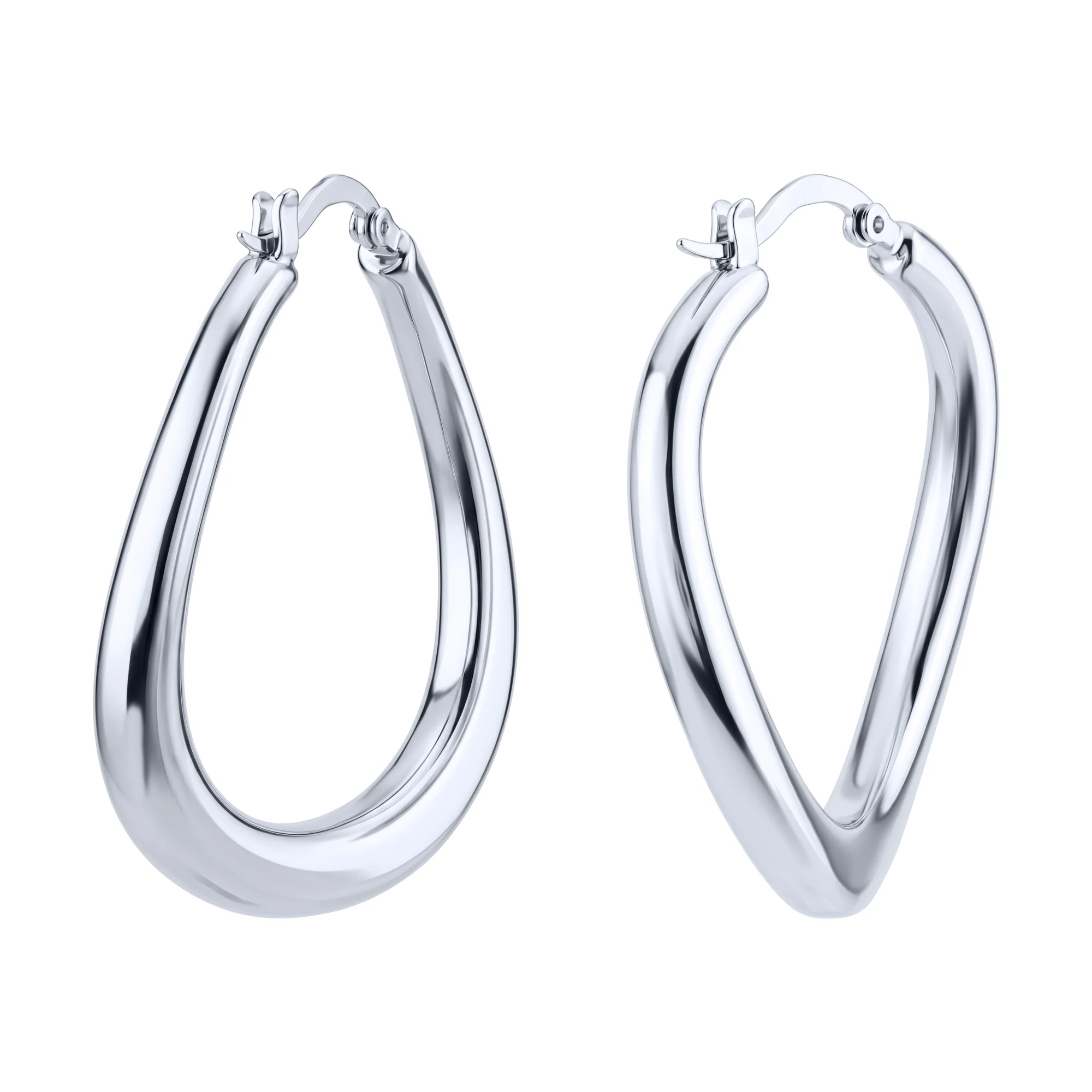 Серебряные серьги-кольца - 2246349 - 2