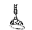 Серебряный шарм с подвеской Корона - 436466