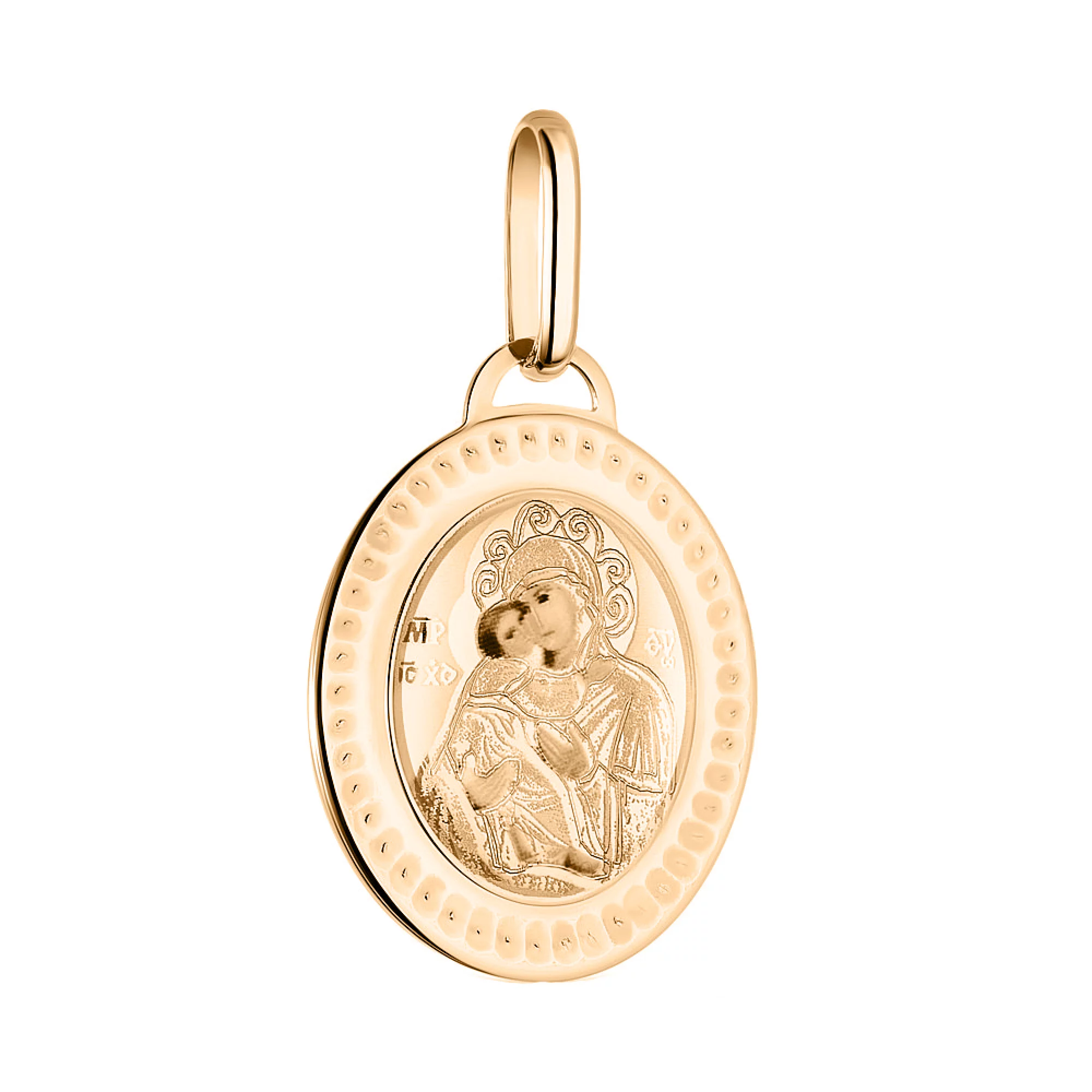 Ладанка із золота Матір Божа "Володимирська" - 1590041 – зображення 1