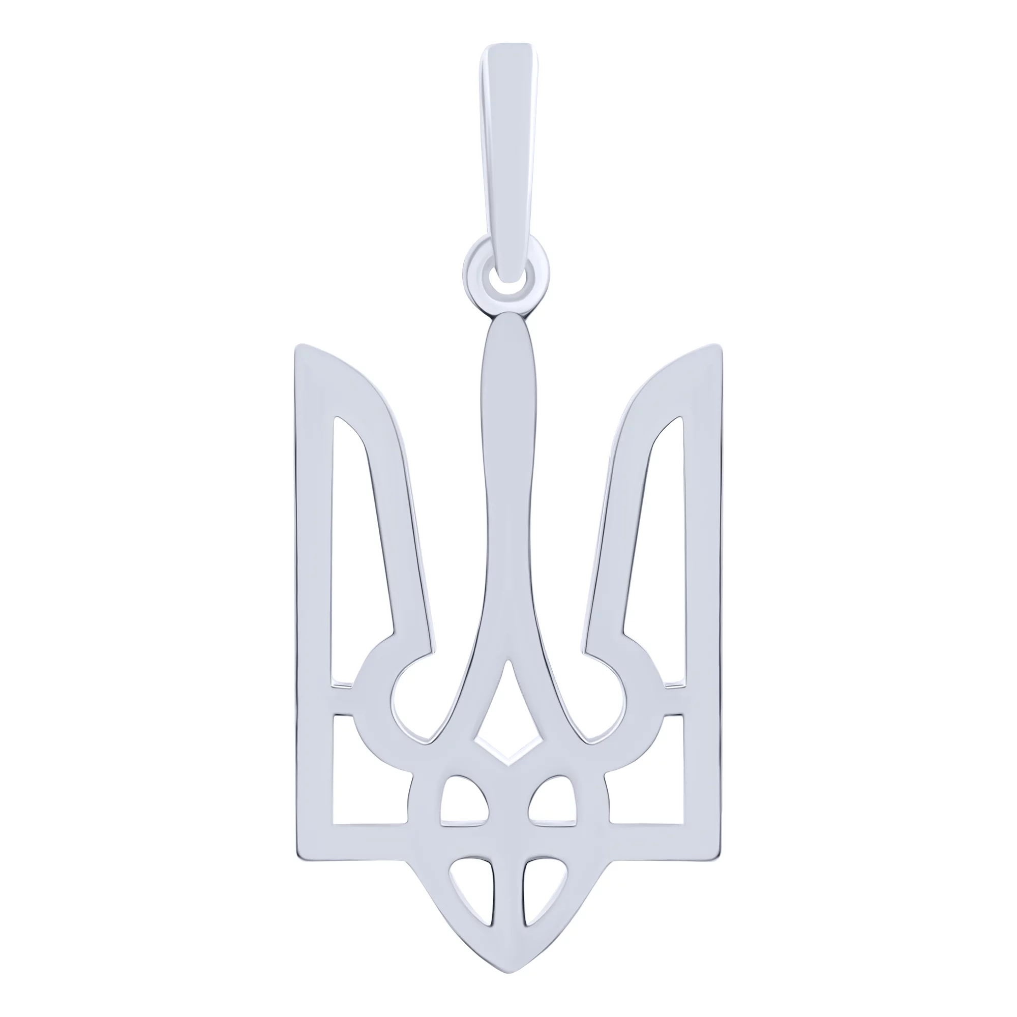 Підвіс срібний "Герб України-Тризуб" - 1606445 – зображення 1