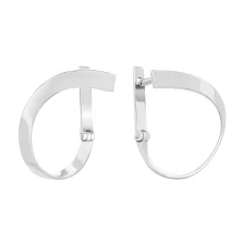 Серьги "Завитки" в белом золоте - 1602653