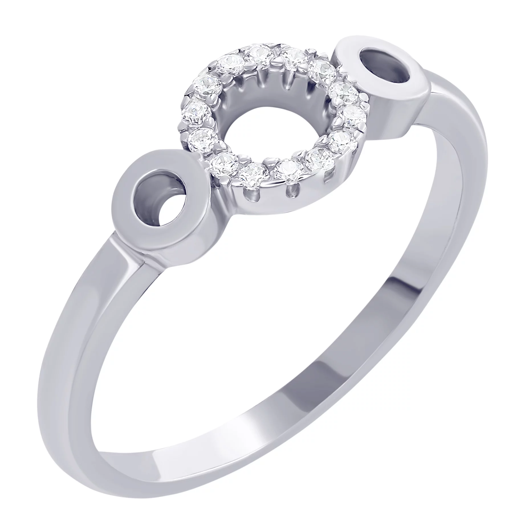 Кольцо серебряное с фианитом. Артикул т1624493: цена, отзывы, фото – купить в интернет-магазине AURUM