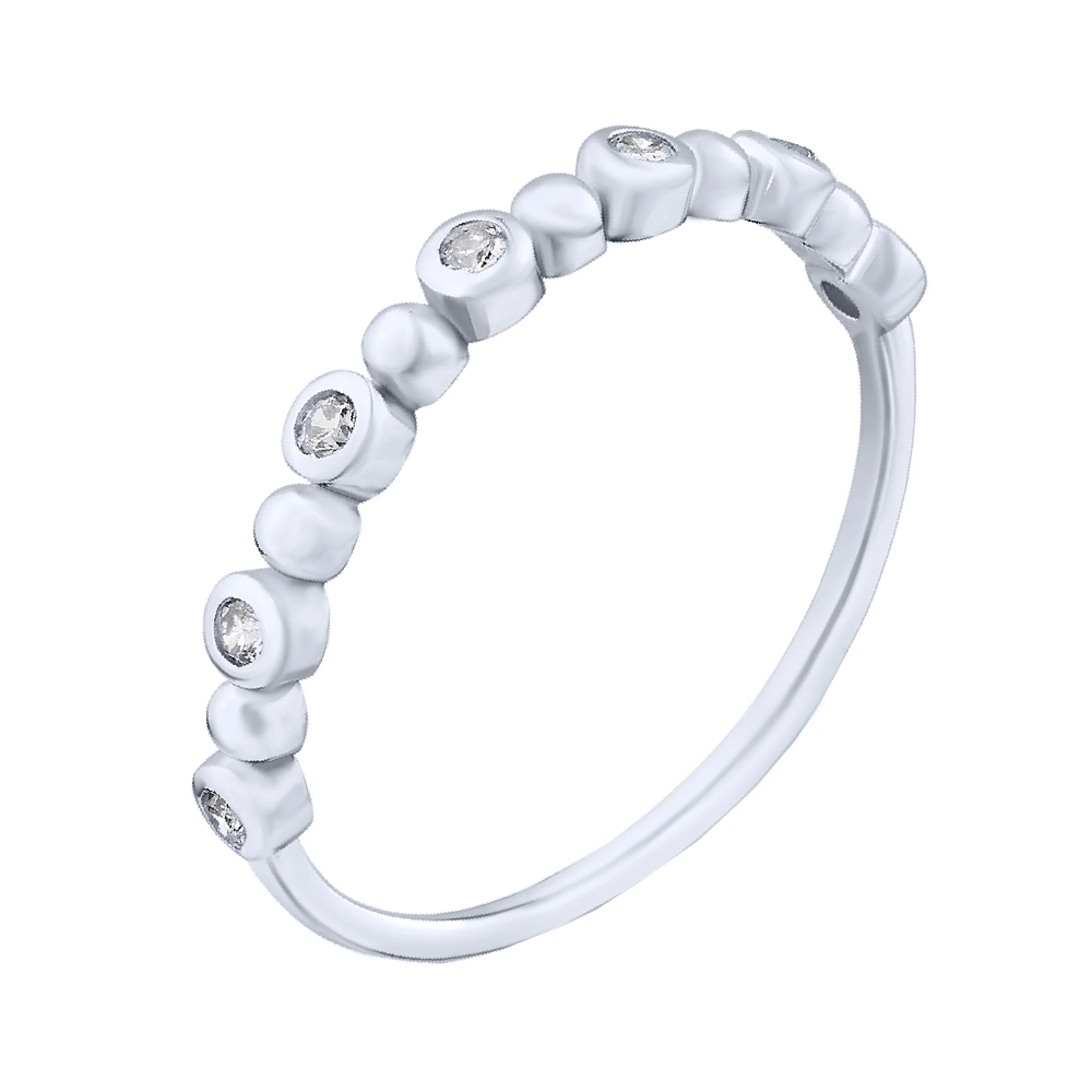 Серебряное кольцо с фианитами - 1624805 - 1