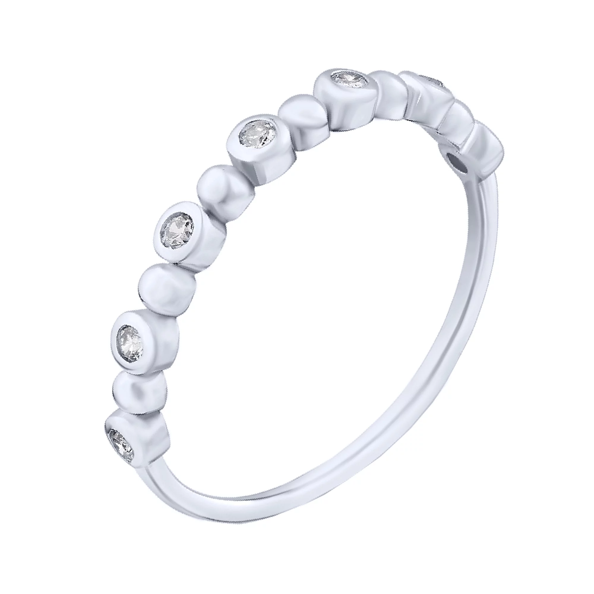 Серебряное кольцо с фианитами - 1624805 – изображение 1