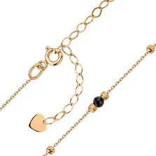 Кольє "Кулі" з червоного золота зі шпінеллю та якірним плетінням - 1445051