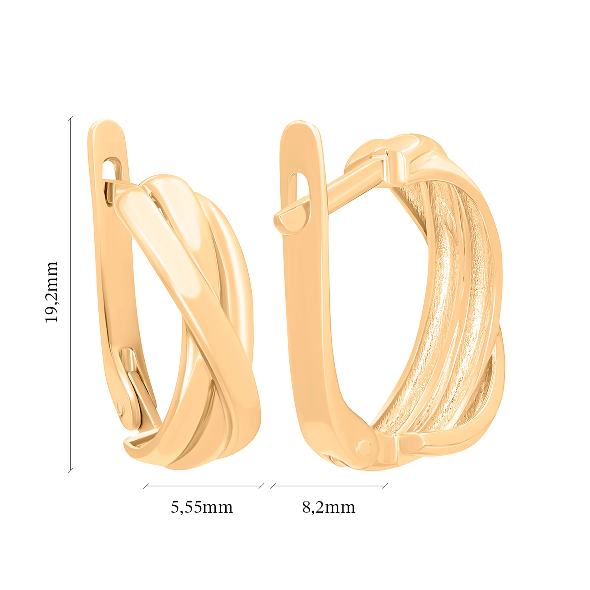 Сережки из красного золота - 890821 - 3
