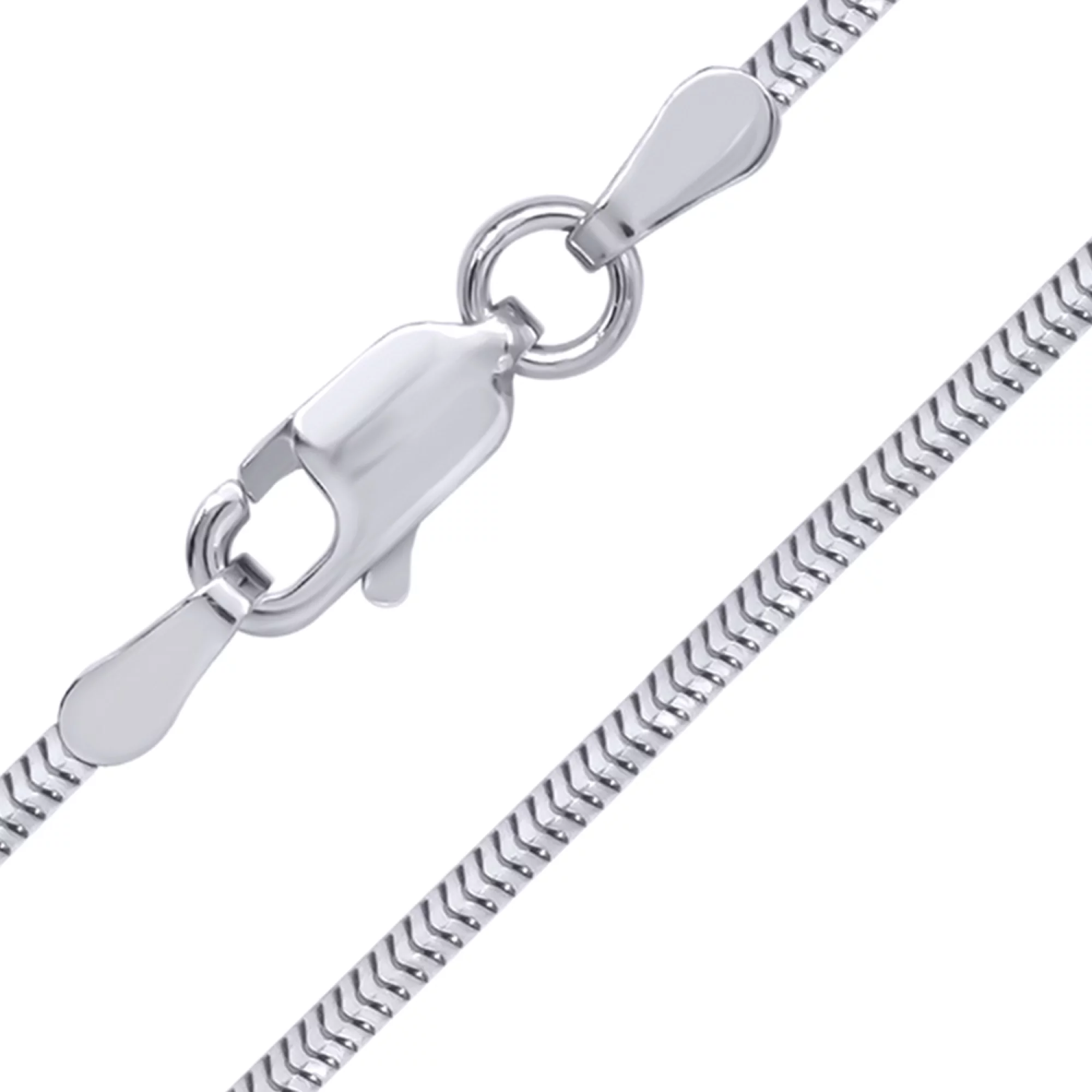 Срібний ланцюг плетіння снейк - 1443065 – зображення 1