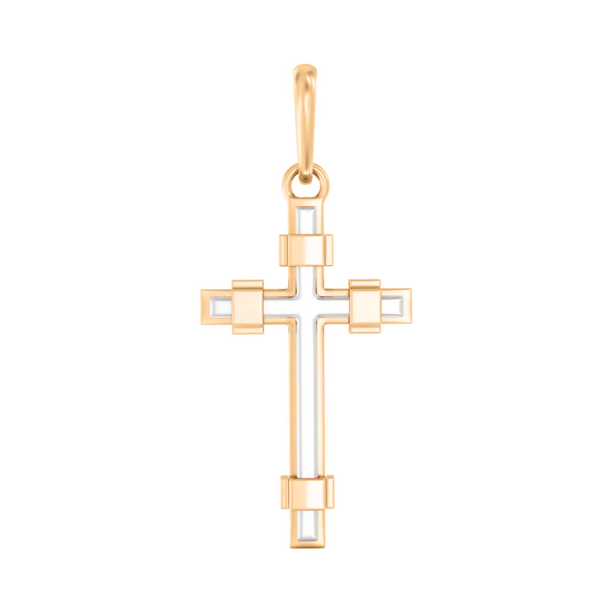 Крест из красного и белого золота - 1642273 – изображение 1