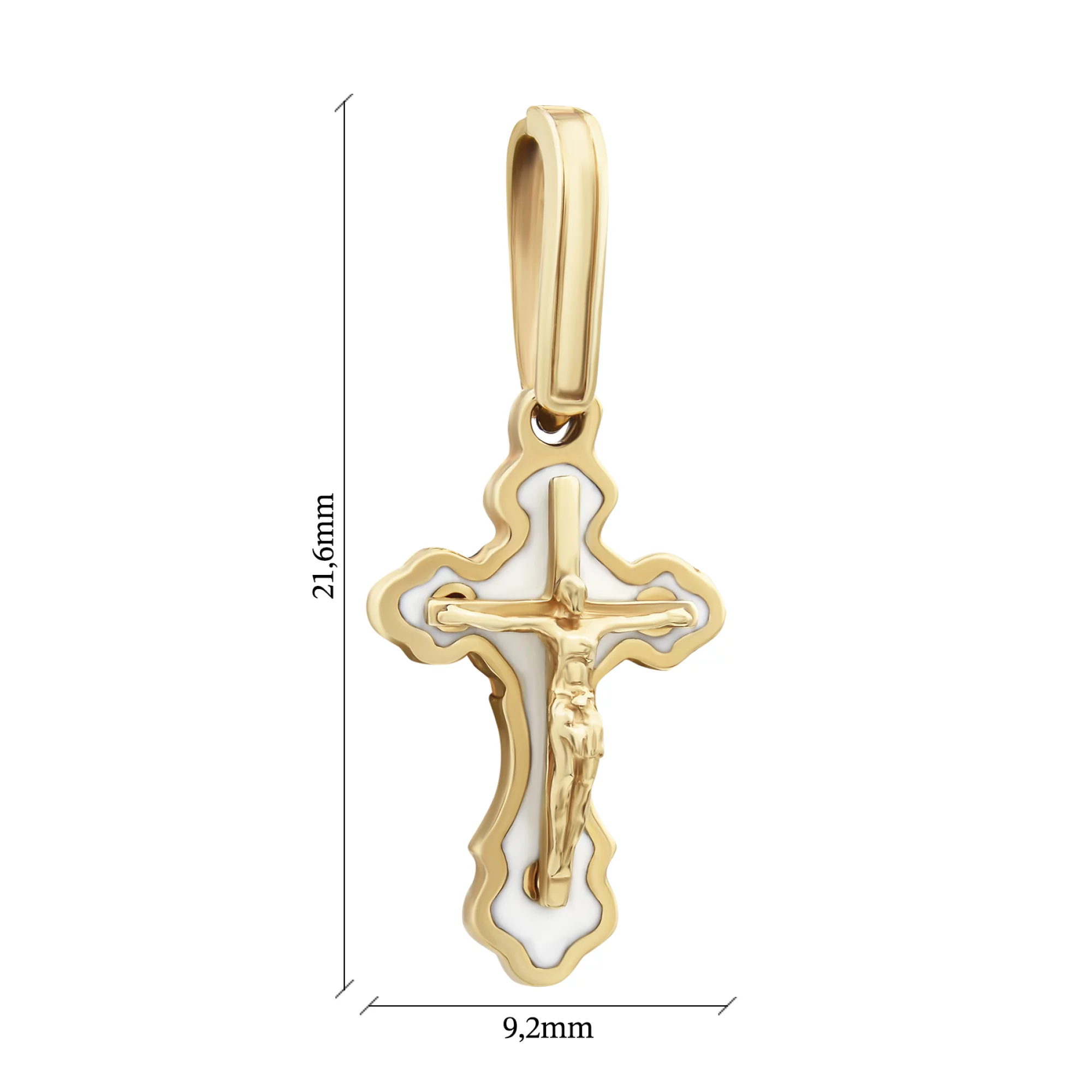 Крестик из красного золота с эмалью - 1491967 – изображение 3