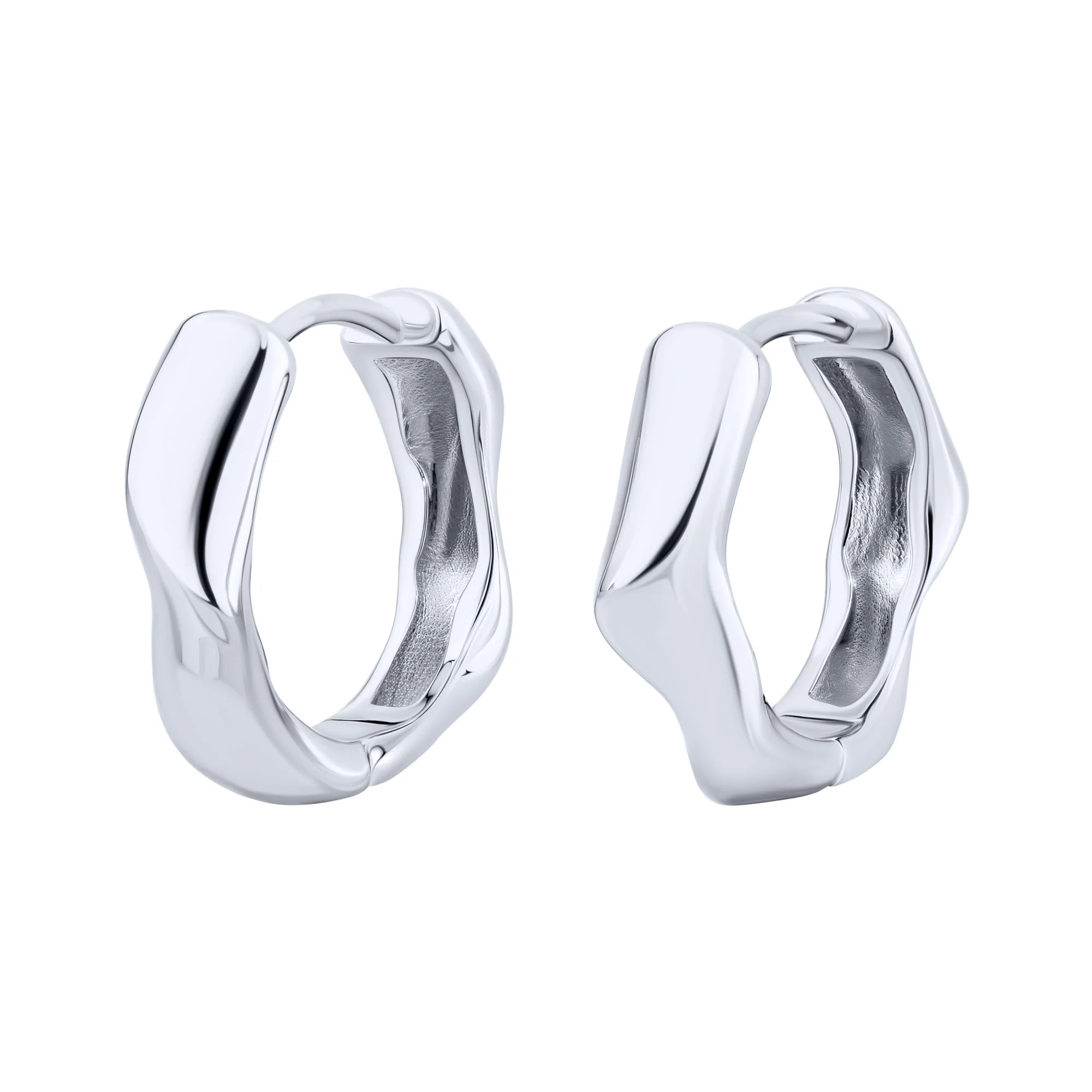 Серьги-кольца из серебра - 2123390 - 2
