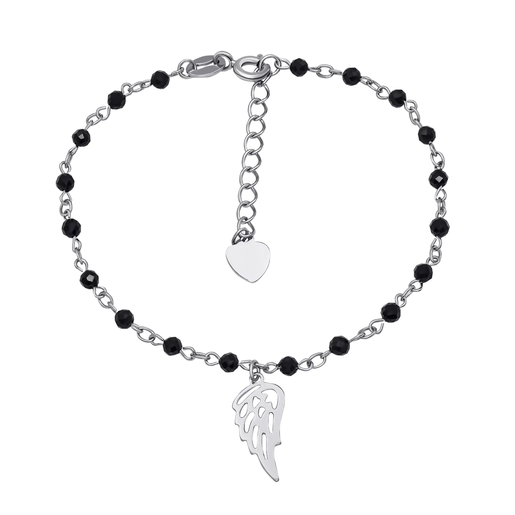 Браслет "Крыло" с шпинелью из серебра - 1468657 – изображение 1