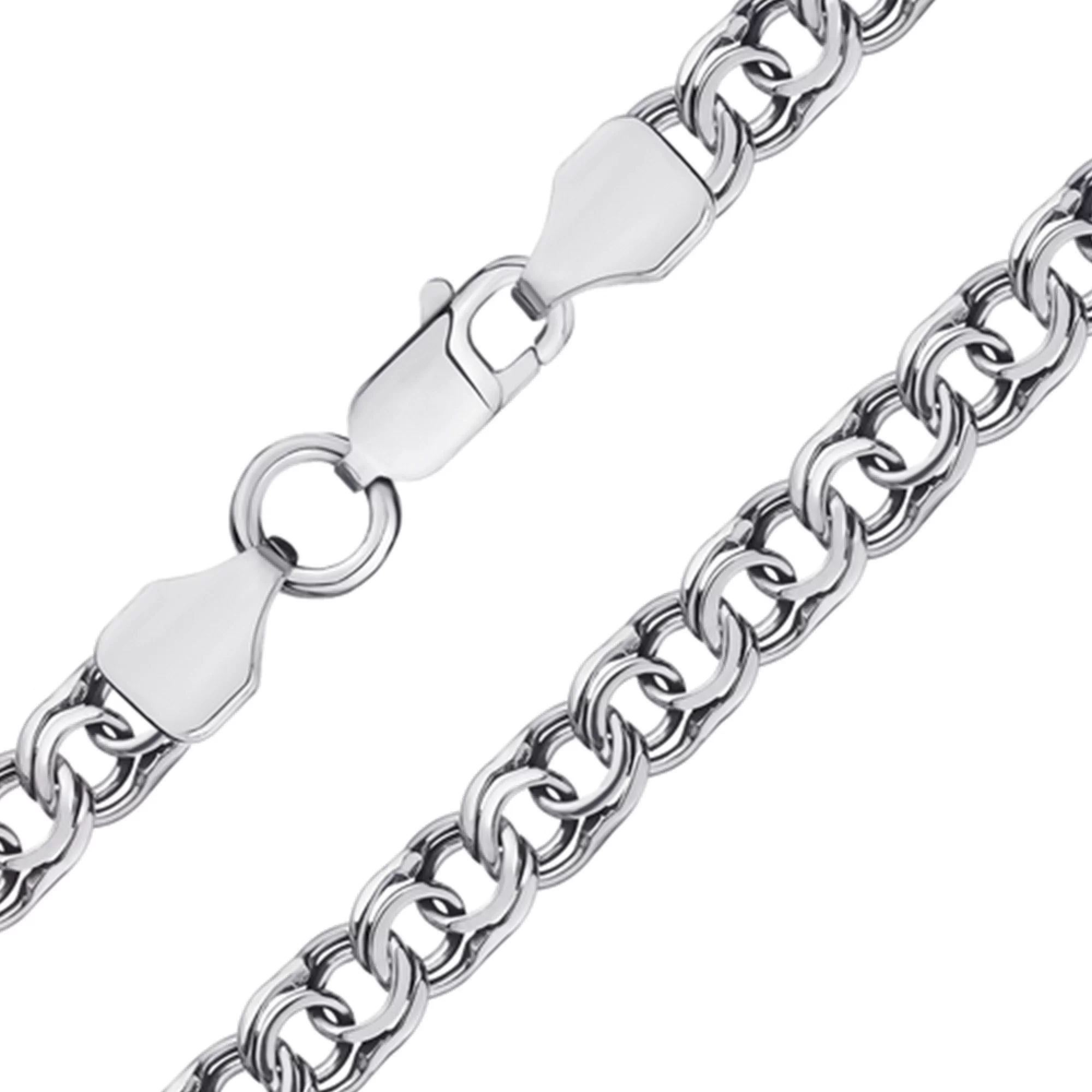 Серебряная цепочка плетение бисмарк - 637229 – изображение 1
