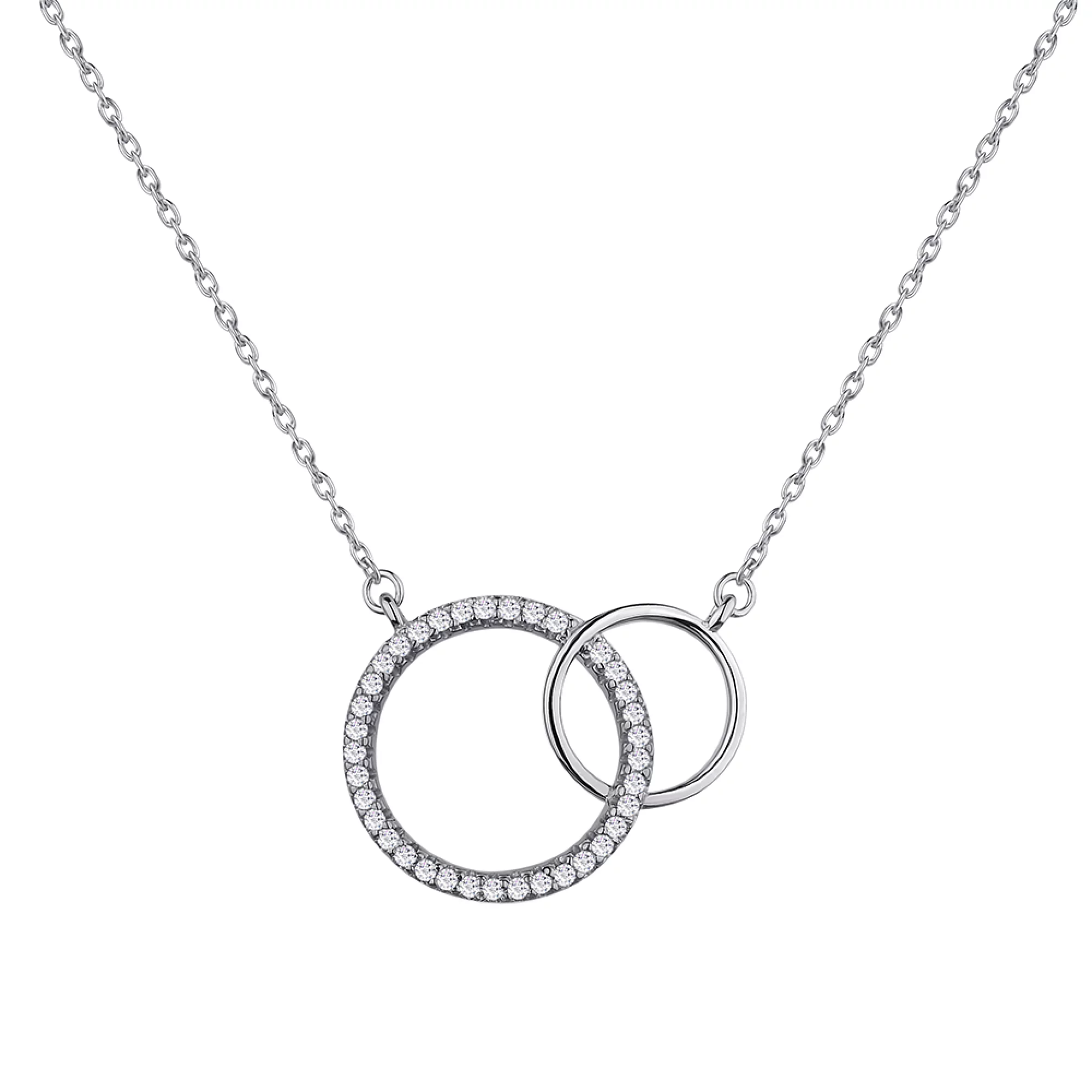 Колье серебряное Кольца с Якорным плетением - 1279453 – изображение 2