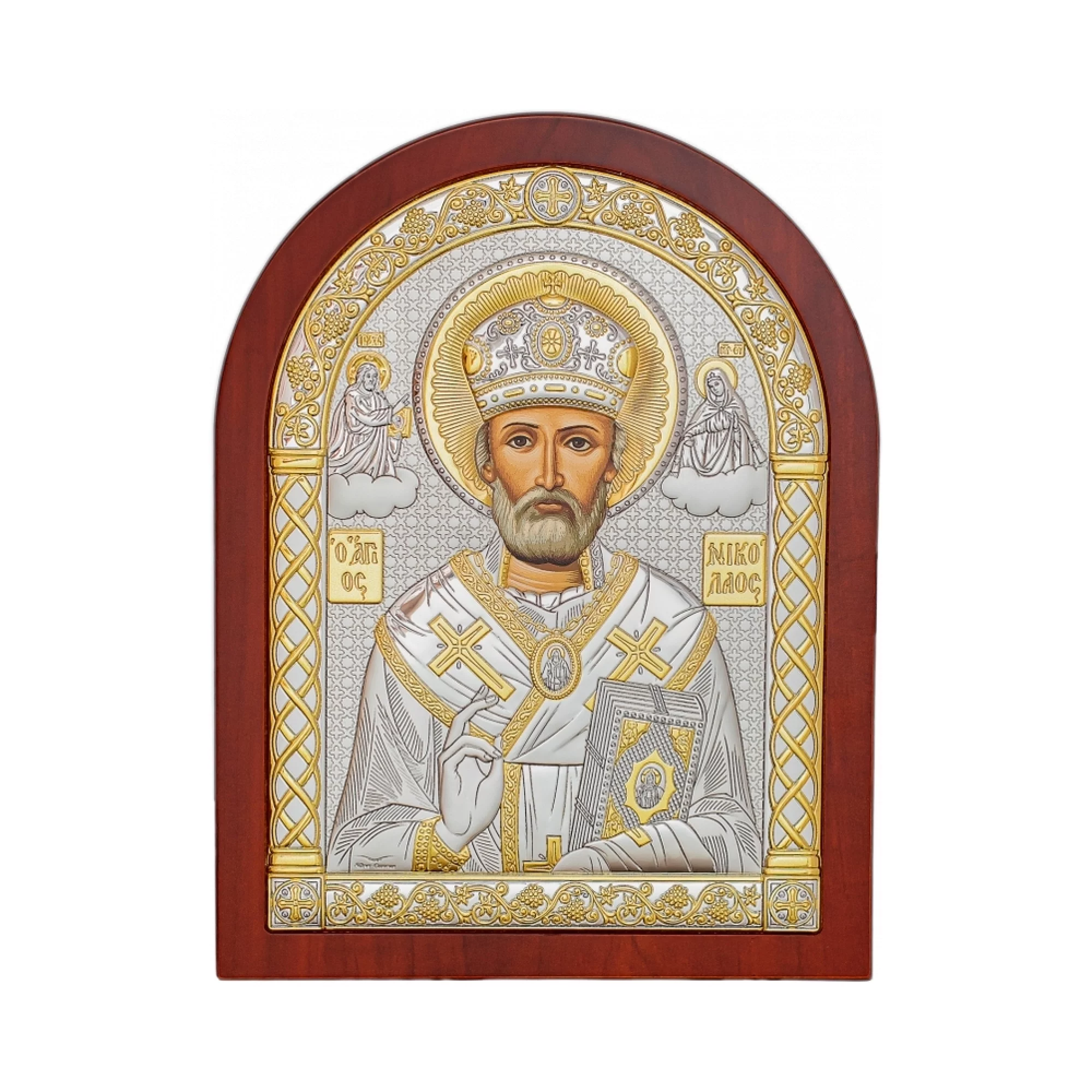 Икона из серебра "Николай Чудотворец" 147х197 мм - 1316279 – изображение 1