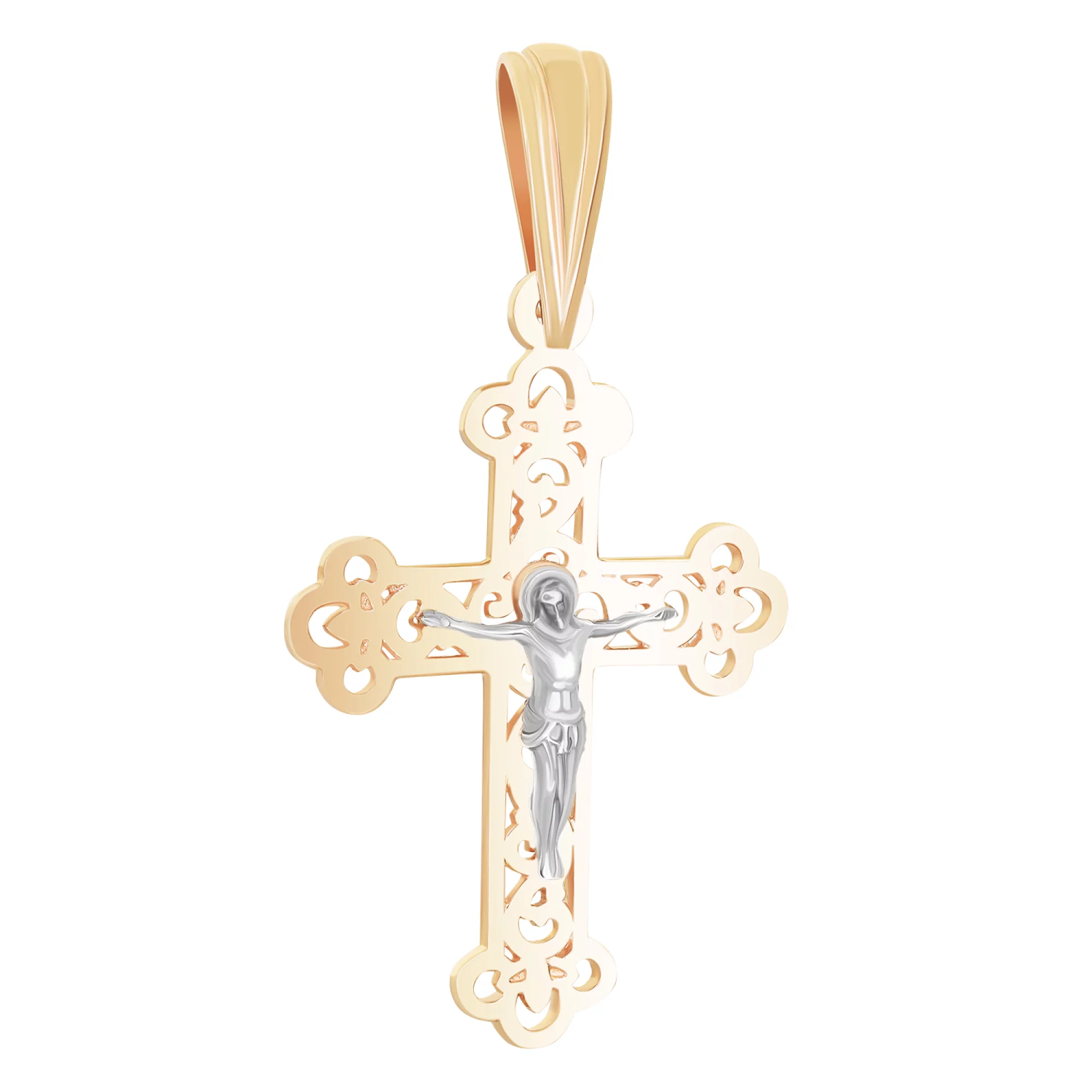 Золотой крестик с распятием - 1616003 – изображение 1