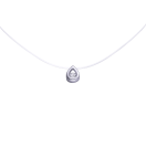 Серебряное колье с цирконием - 458368