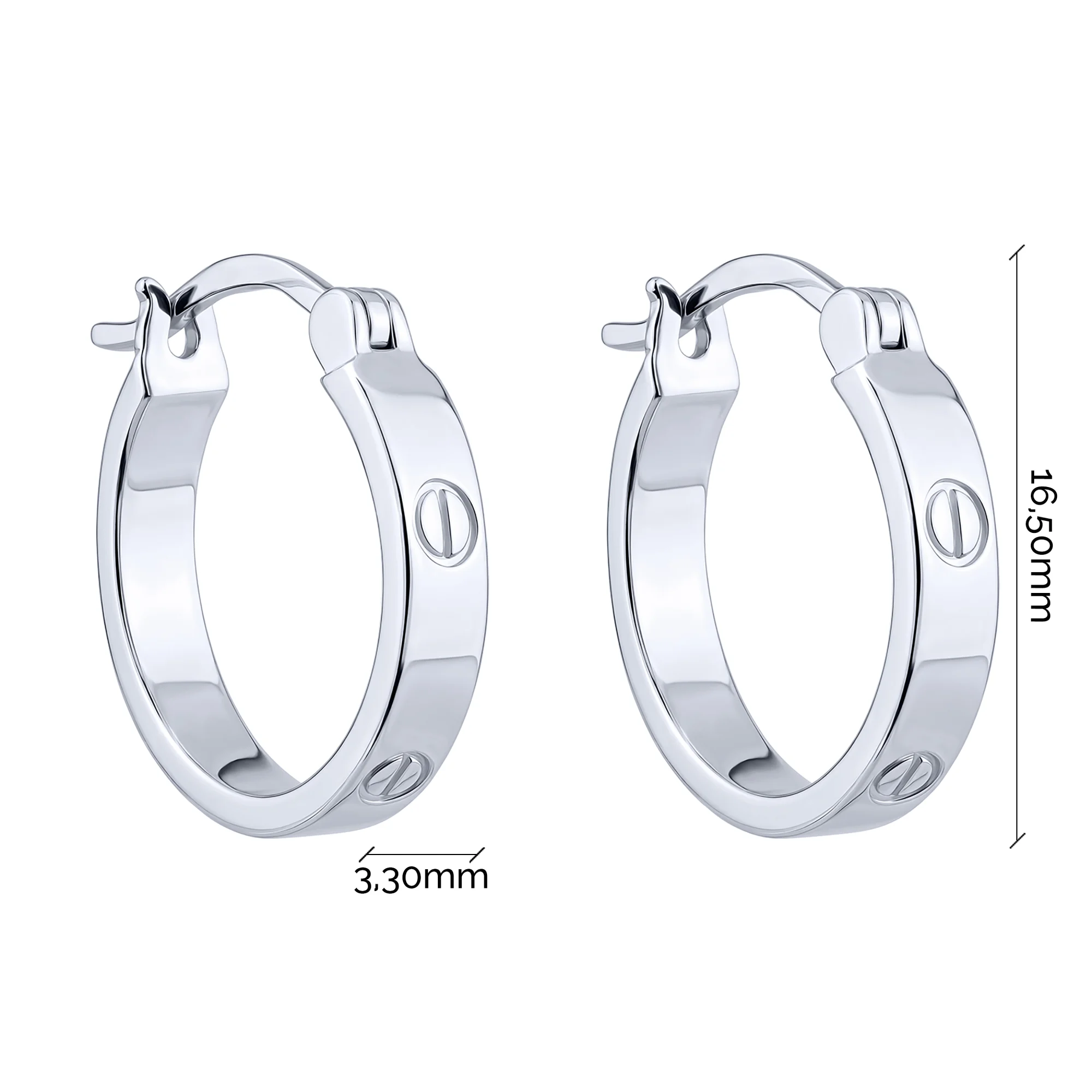 Серьги-кольца из серебра - 2268248 - 3