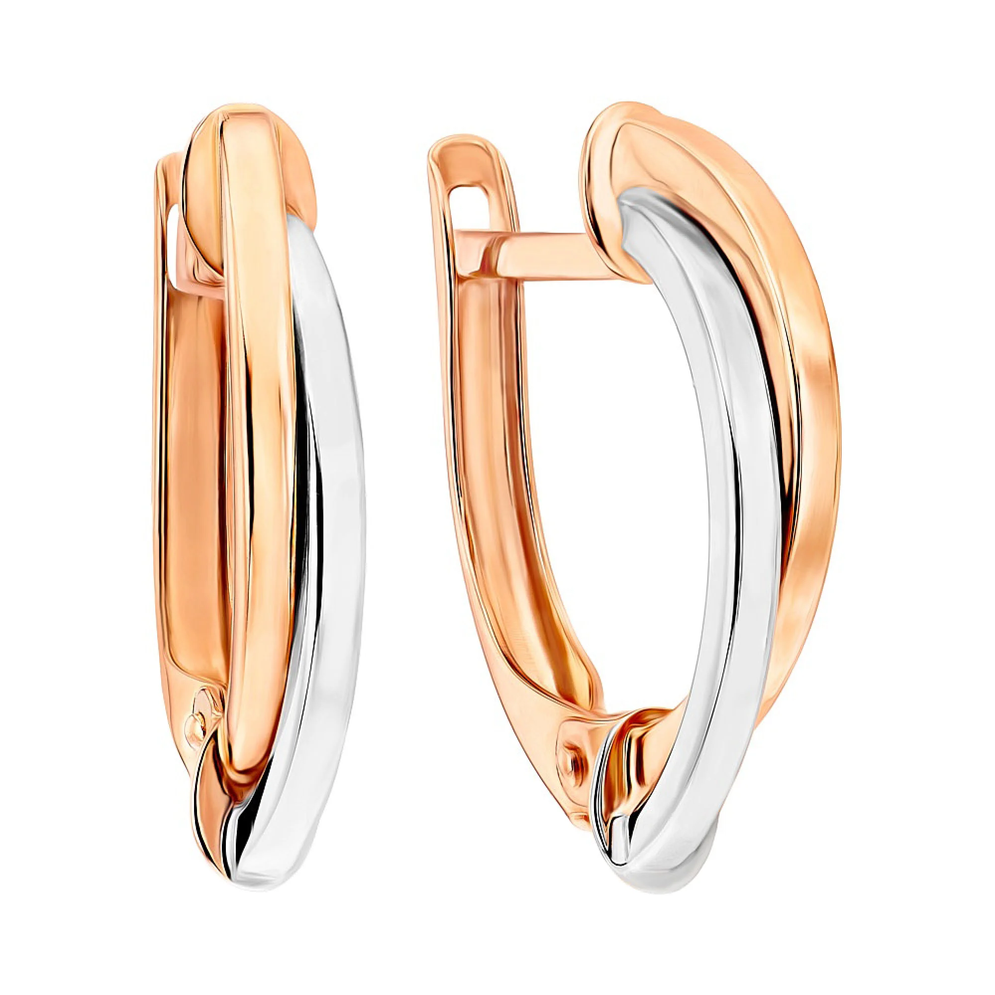 Сережки из комбинированного золота - 960319 - 1