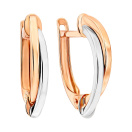 Сережки из комбинированного золота - 960319