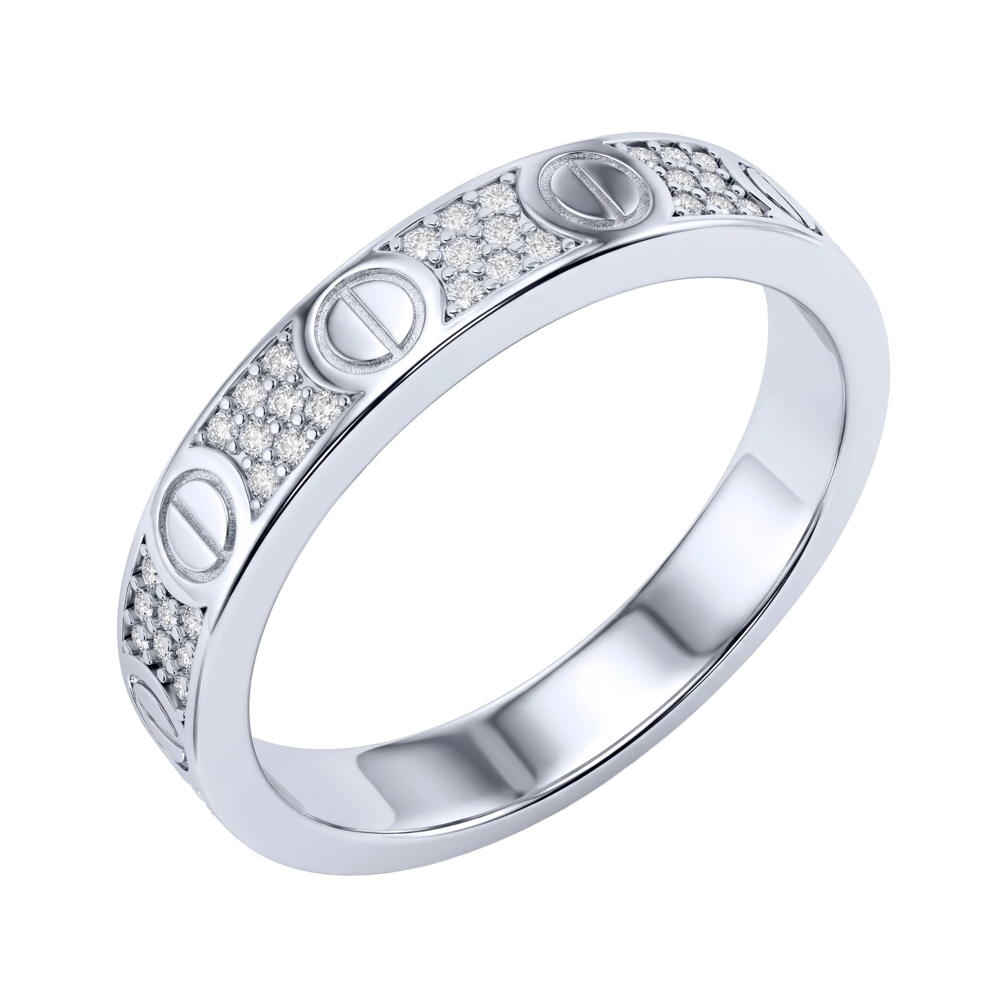 Кольцо из серебра с фианитами - 2289451 - 1