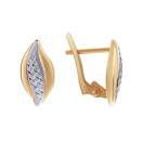 Серьги из комбинированного золота - 407804