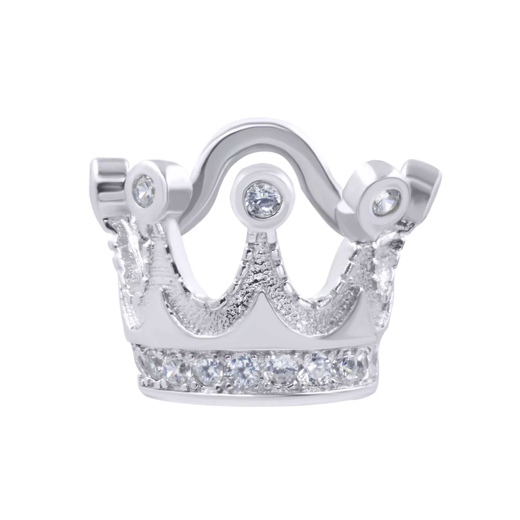 Серебряная подвеска "Корона" с цирконием - 421426 – изображение 1