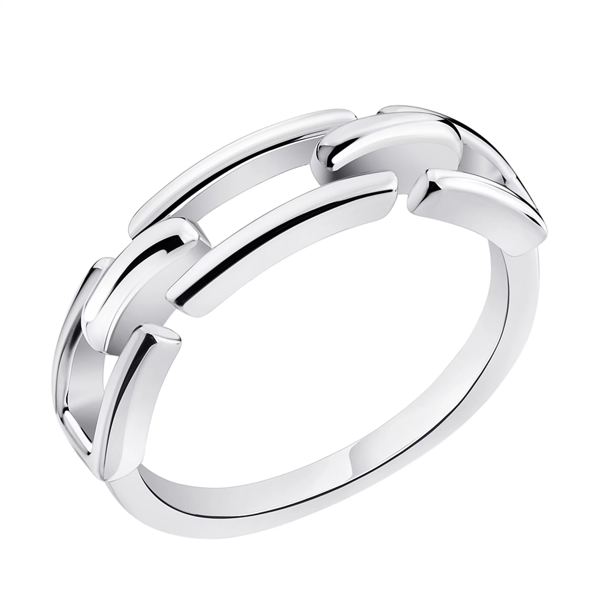 Серебряное кольцо "Цепь" - 1279464 – изображение 1