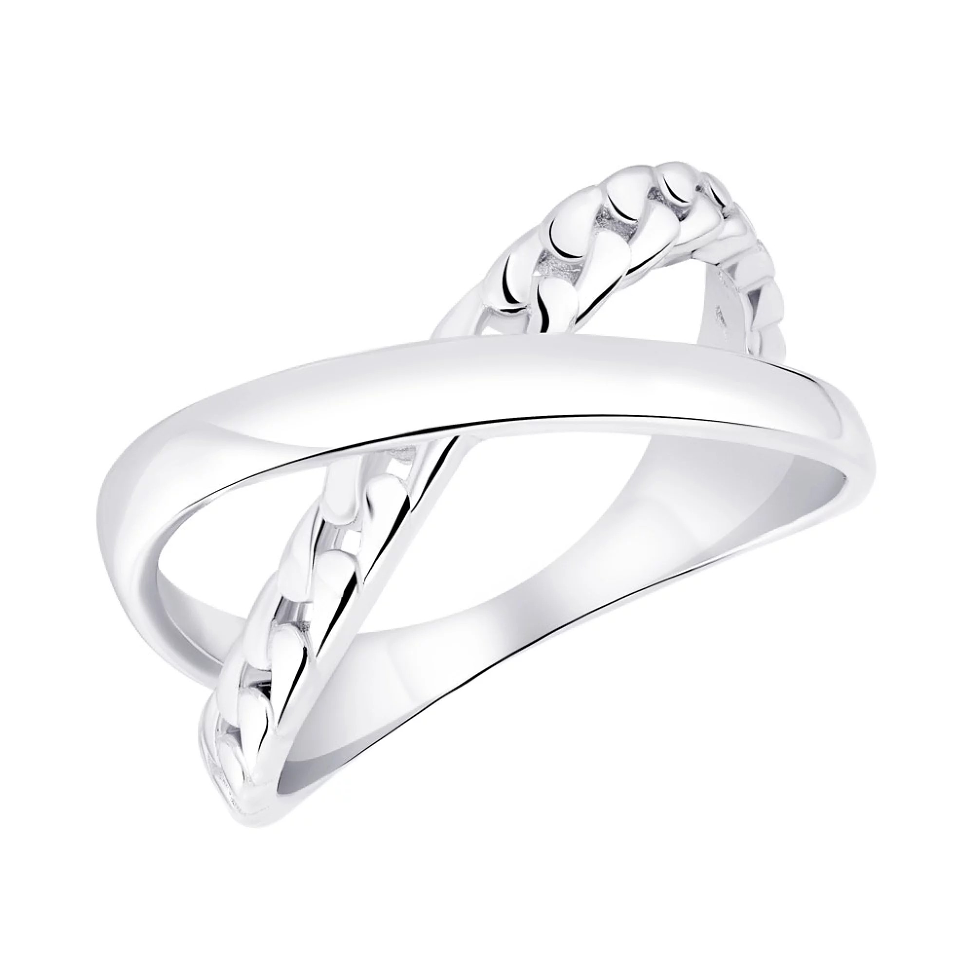 Двойное кольцо из серебра - 1279444 – изображение 1