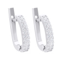 Серьги из серебра с дорожкой фианитов - 1546000