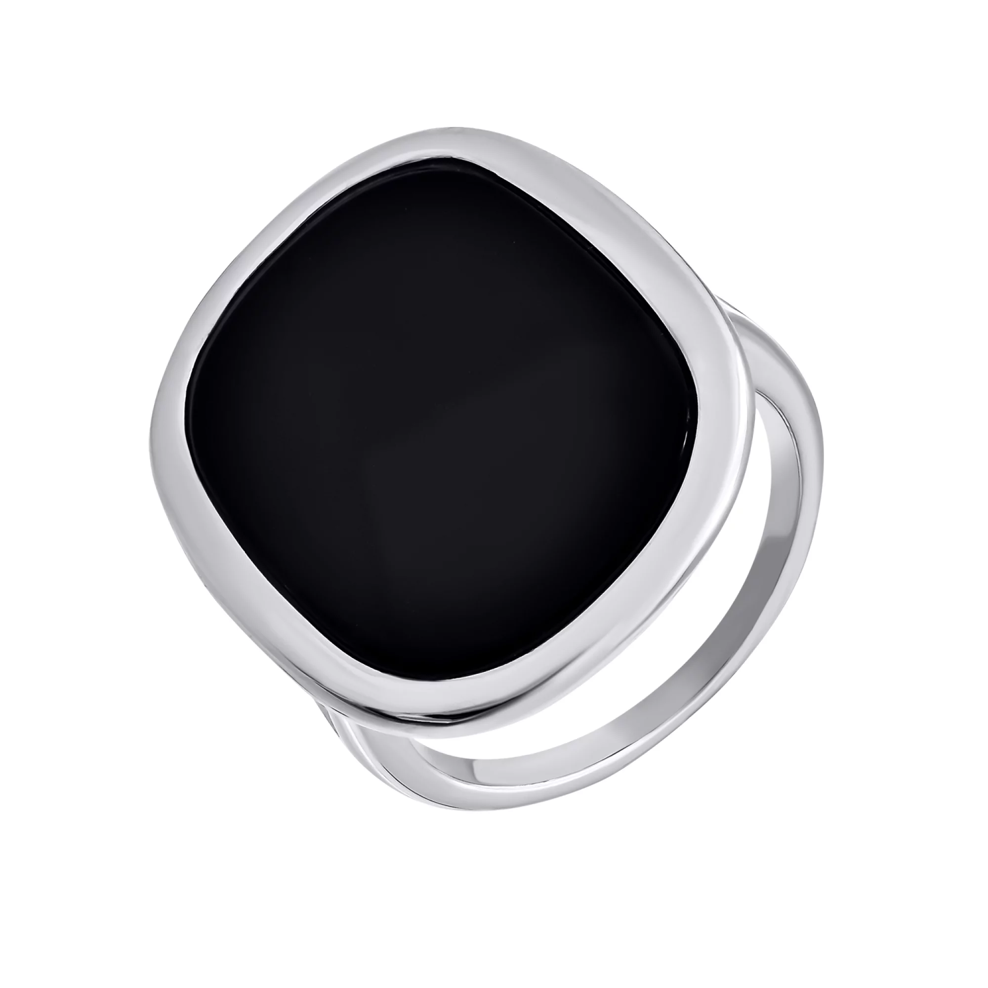 Кольцо серебряное с ониксом - 1269090 – изображение 1