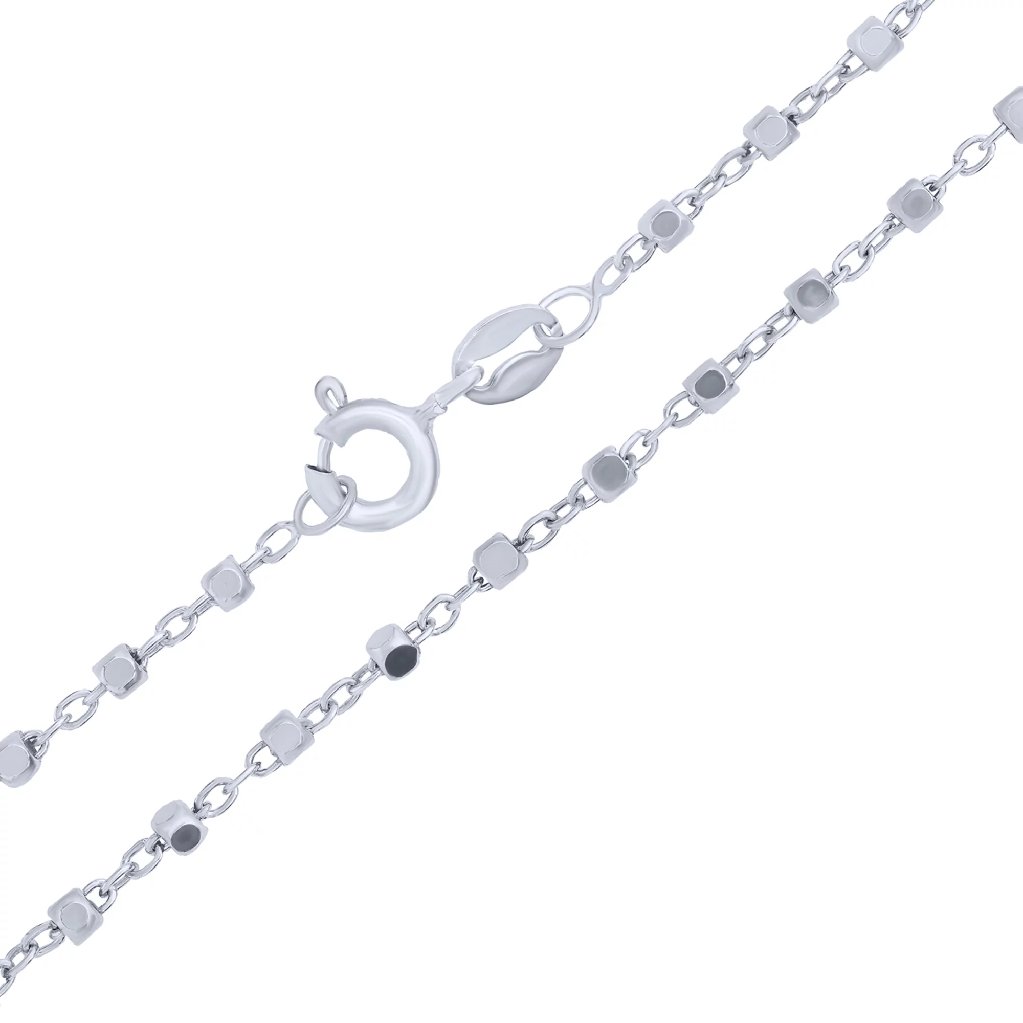 Срібний браслет плетіння якір - 1714825 – зображення 2