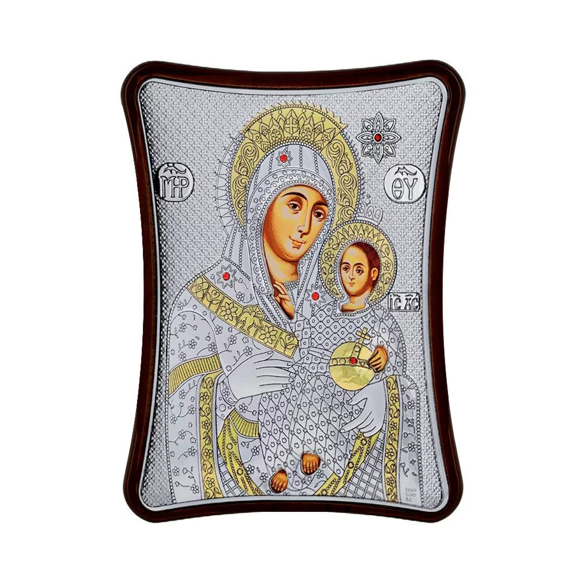 Срібна ікона Богородиця "Віфлеємська" 150х120 мм - 1593193 – зображення 1