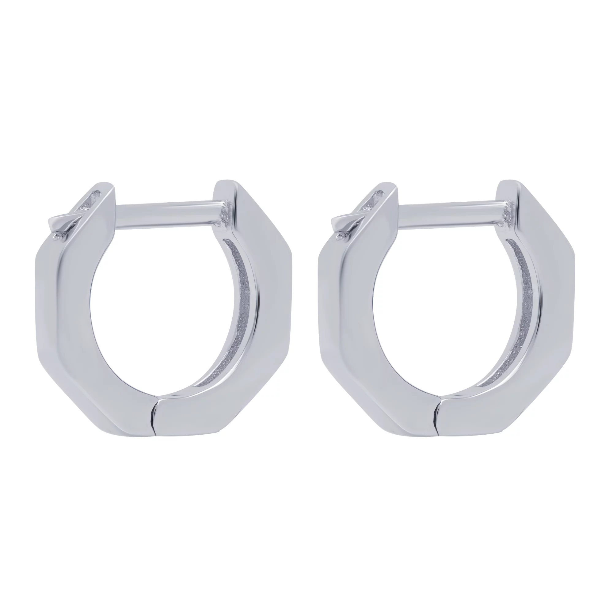 Сережки-кільця срібні - 1663979 – зображення 2