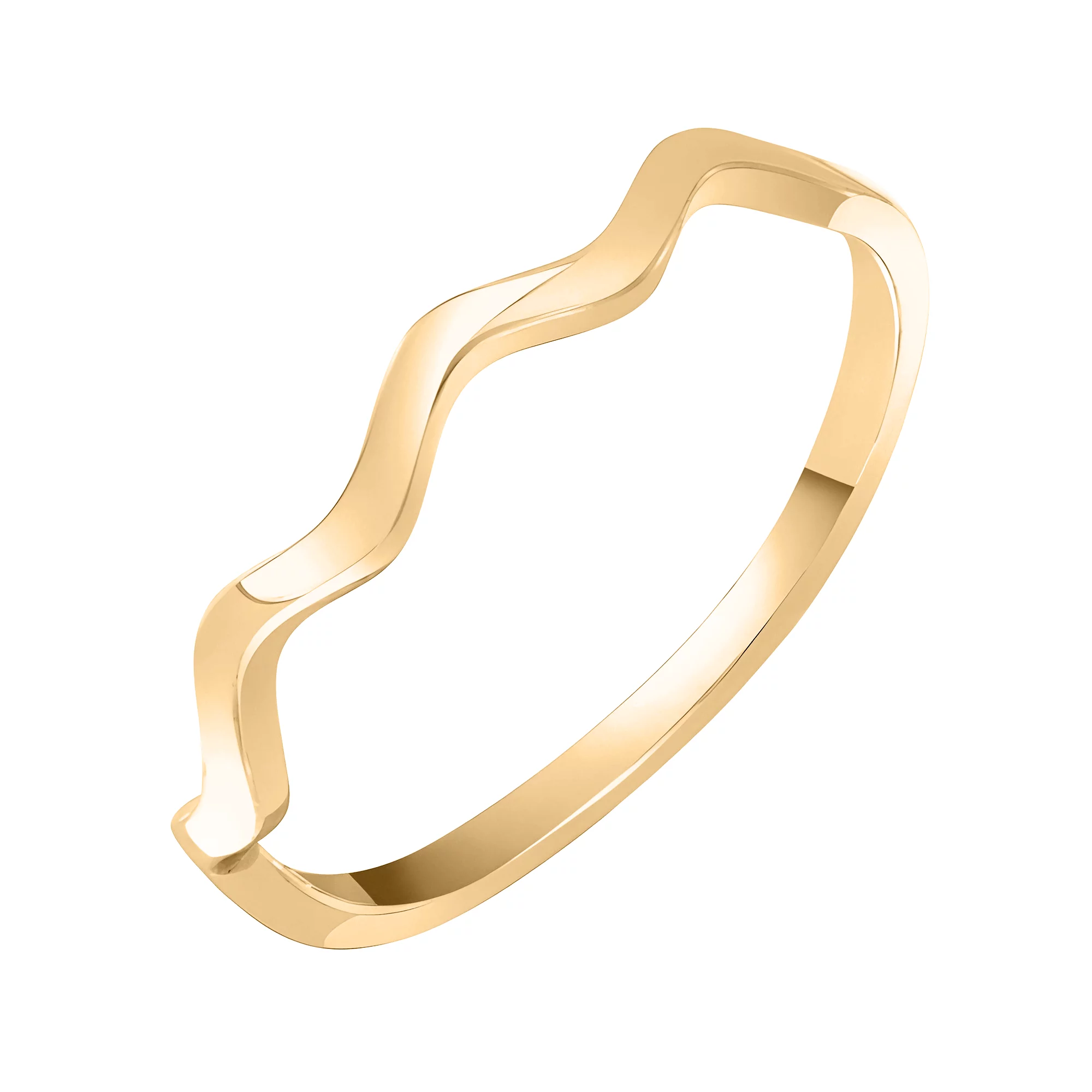 Кольцо из красного золота "Волны" - 1544400 – изображение 1