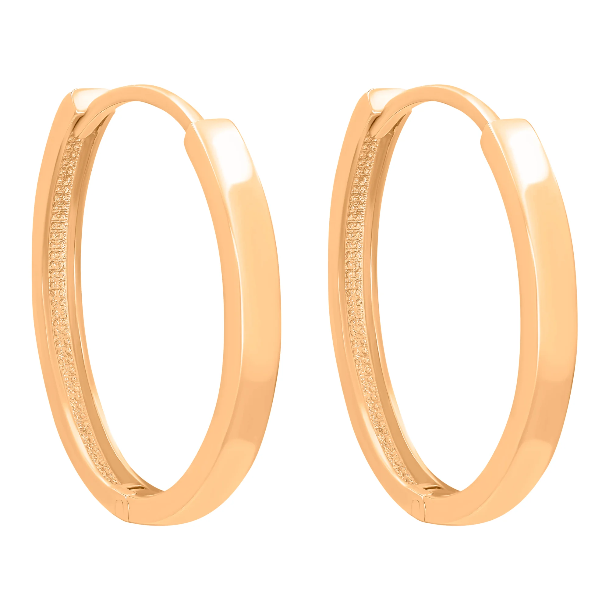 Сережки-кольца из красного золота - 896344 - 1