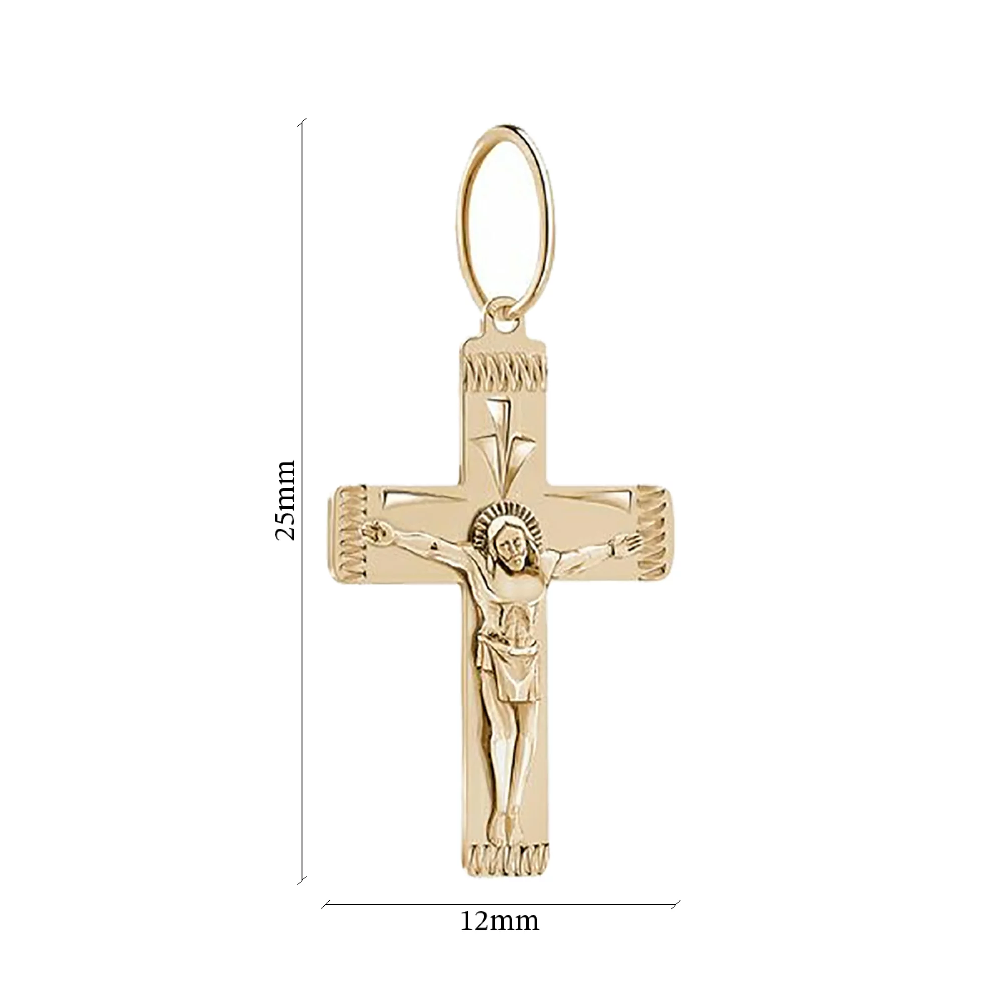 Крестик из красного золота - 375510 – изображение 2