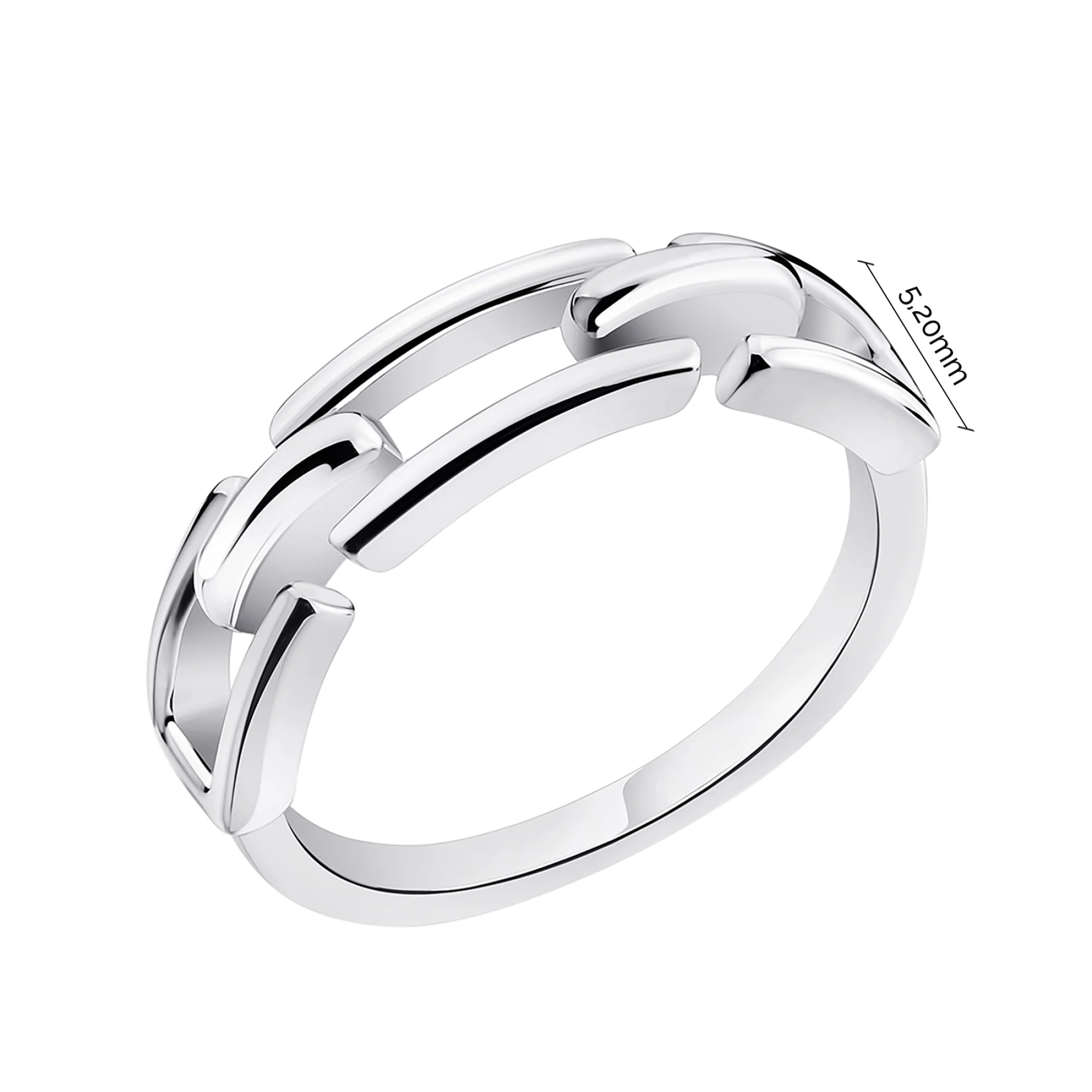 Серебряное кольцо "Цепь" - 1279464 - 2