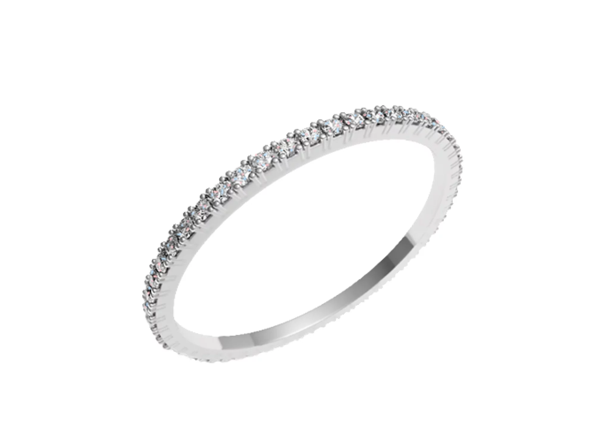 Кольцо из белого золота с бриллиантами - 860450 – изображение 1